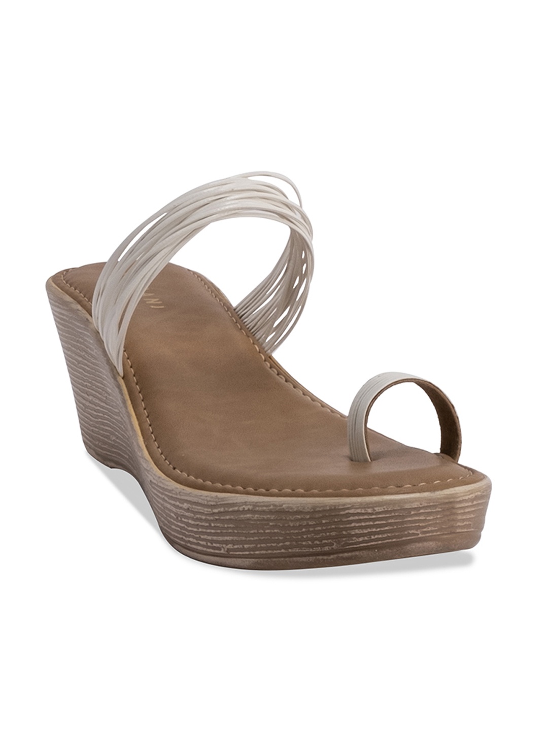 

ERIDANI Open Toe Wedge Heels, White