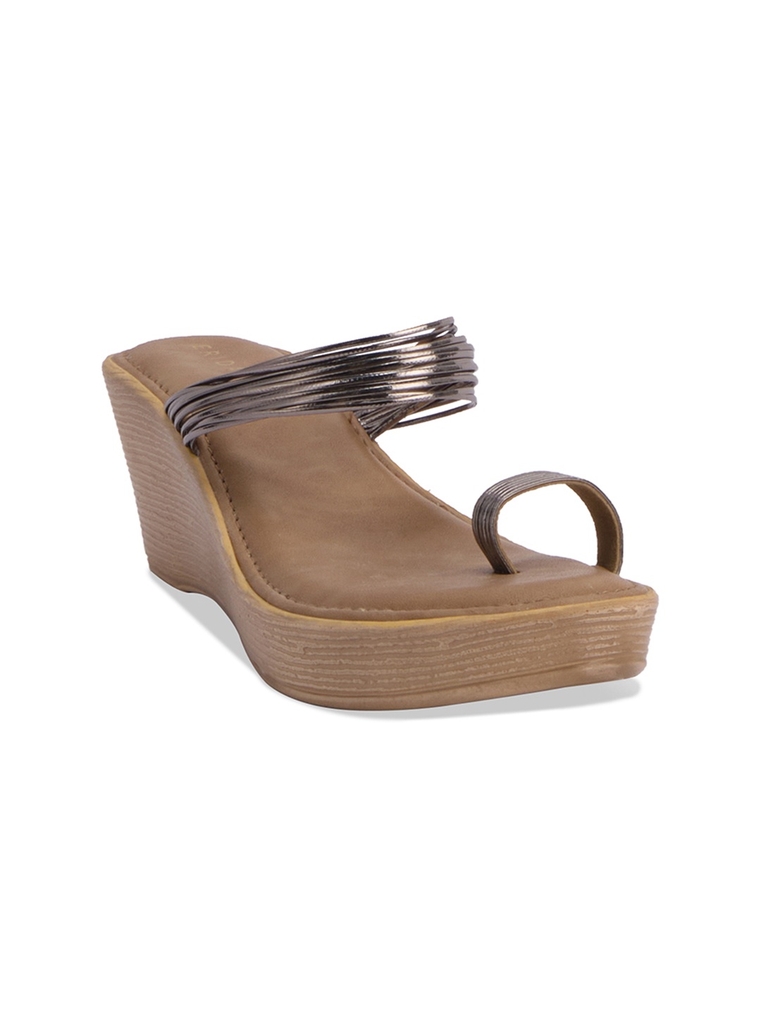 

ERIDANI Open Toe Wedge Heels, Copper