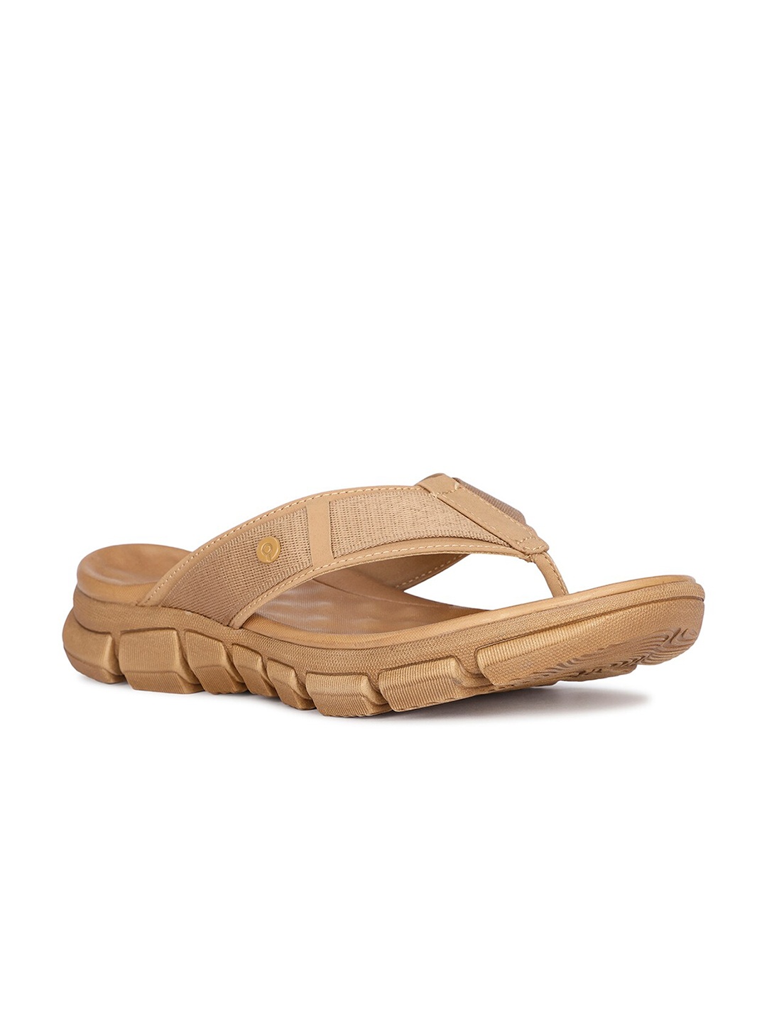 

Bata comfit Men COMFY FIT Textured Thong Flip-Flops, Tan