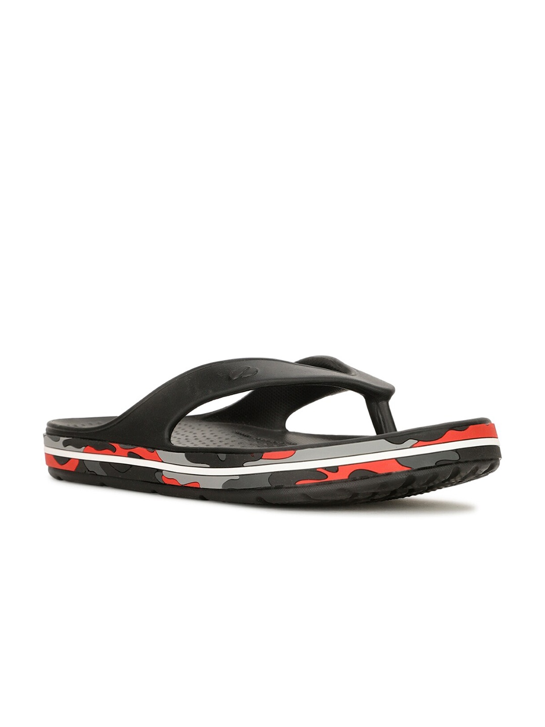 

Floatz Men FLOATZ Printed Thong Flip-Flops, Black