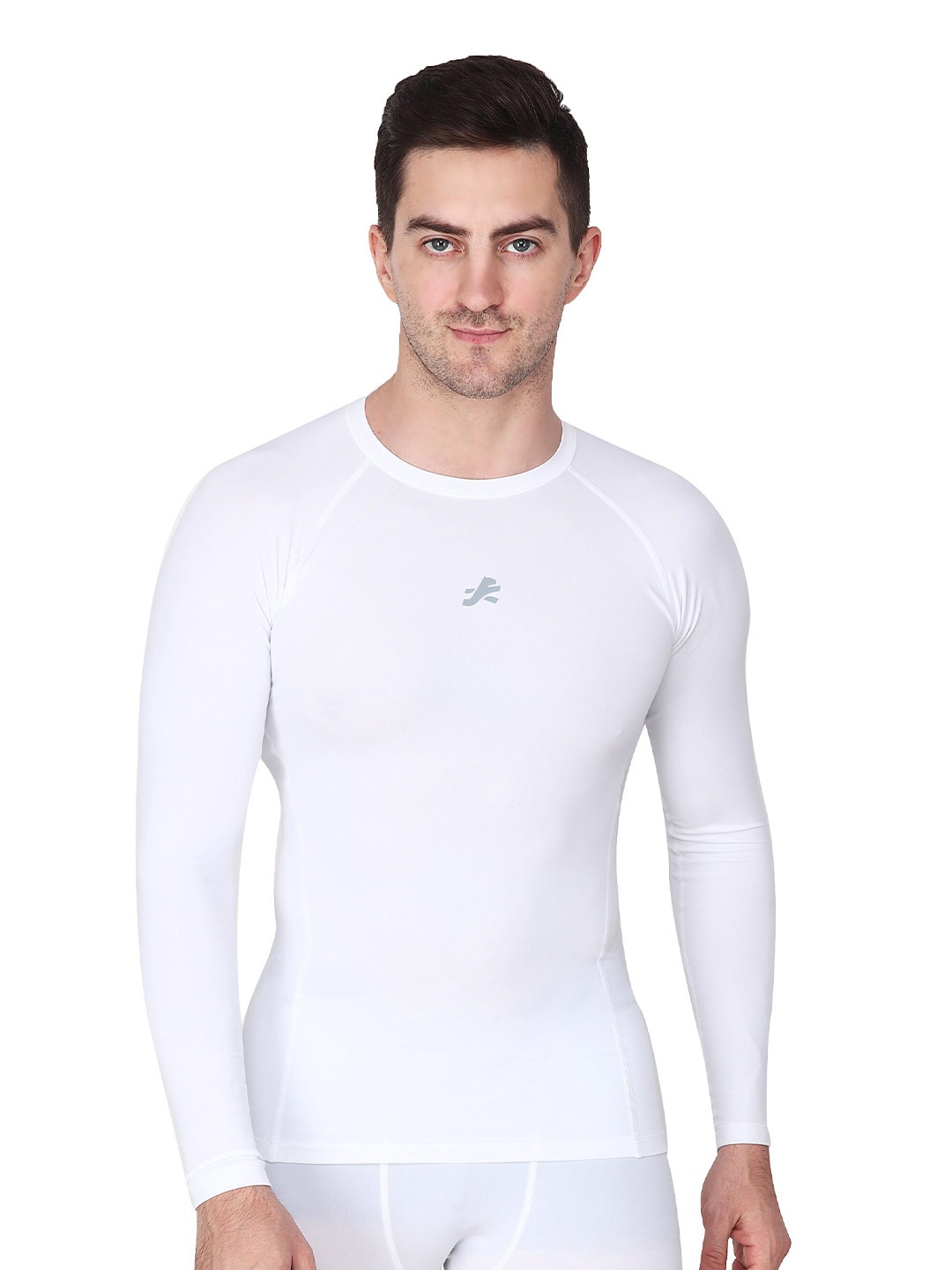 

REDESIGN Men White Moisture Wicking Compression T-shirt