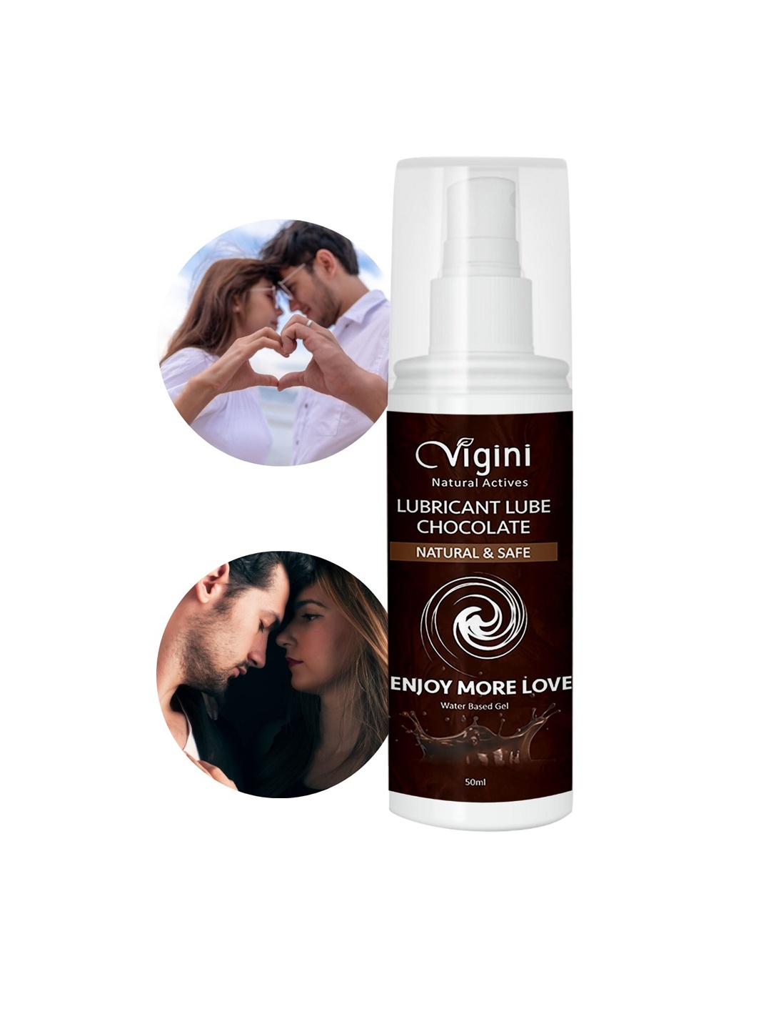 

Vigini Lubricant Lube Water Based Massage Gel 50ml - Chocolate, Black