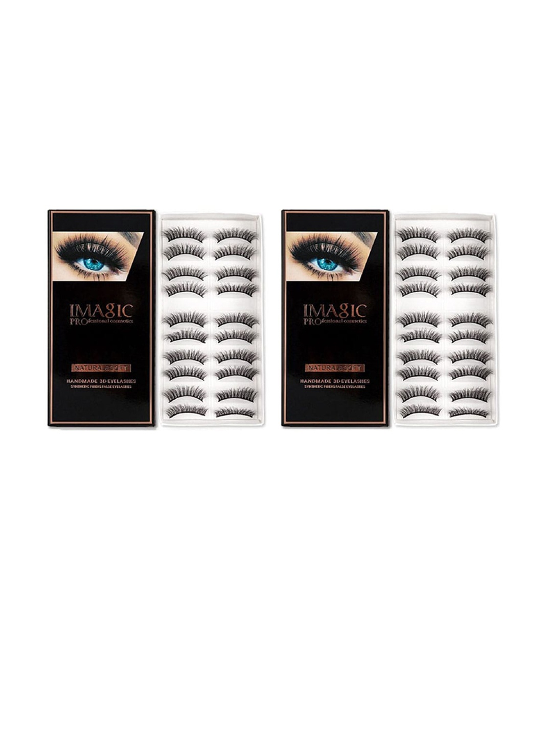 

Veoni BELLE 20-Pcs Faux Mink Eyelashes - Medium - L04, Black