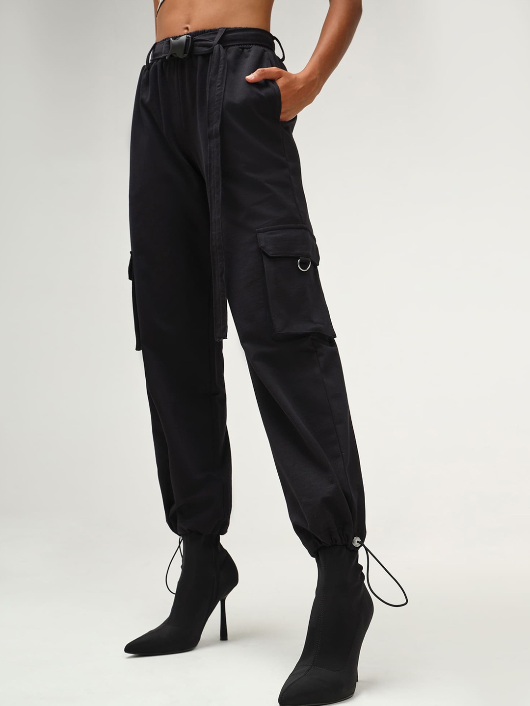 

CAVA Women Kenya Parachute Cargo Style Joggers, Black