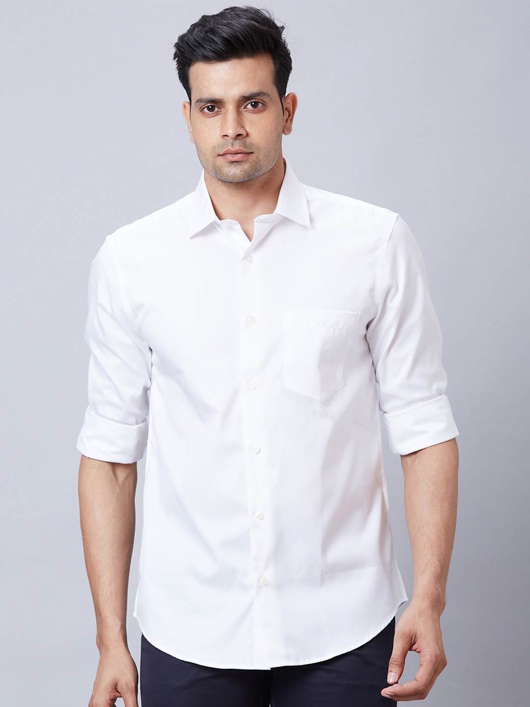

ColorPlus Custom Tailored Fit Opaque Casual Shirt, White