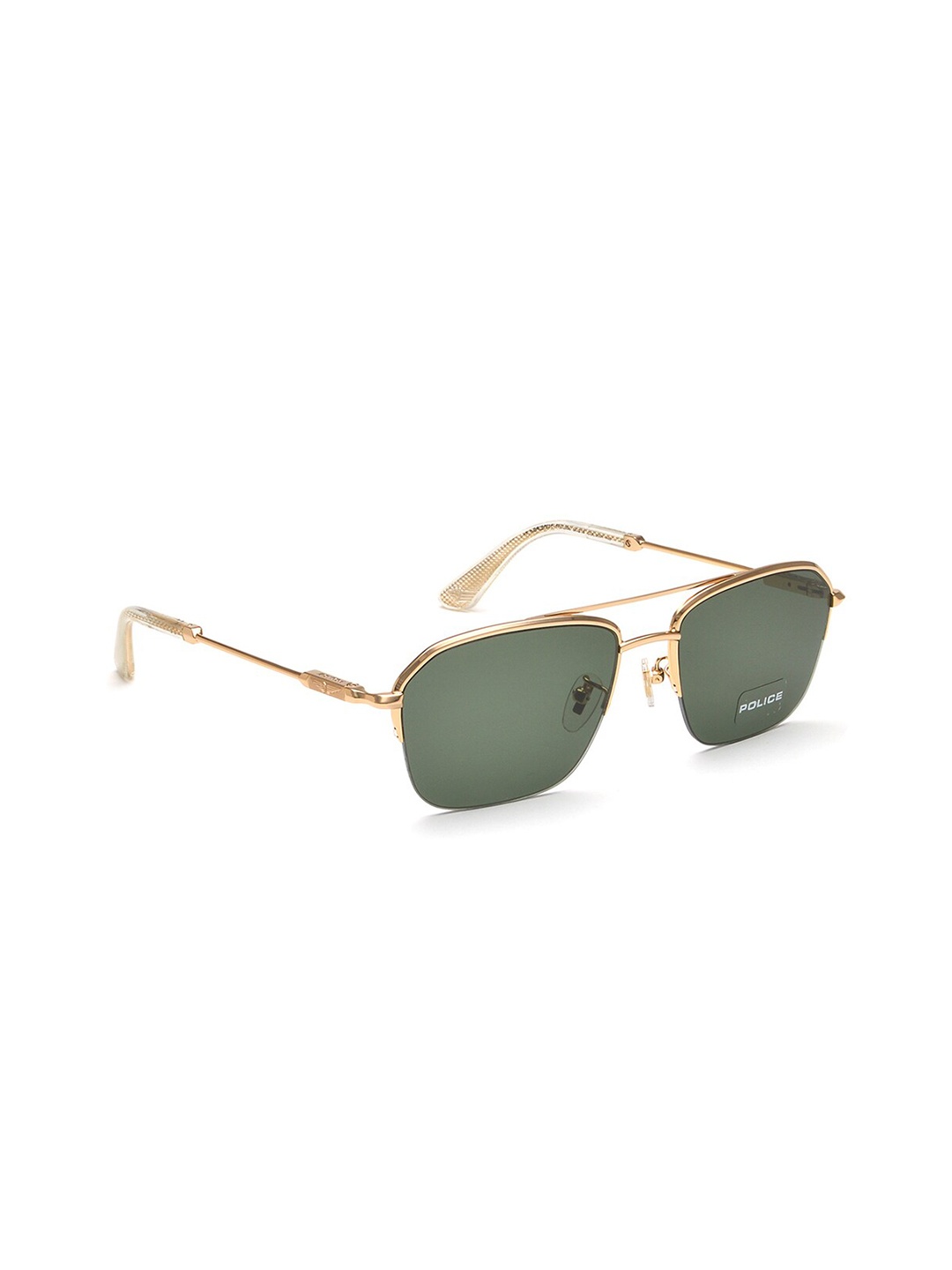 

Police Unisex Aviator Sunglasses with UV Protected Lens SPLL18K56300YSG, Green