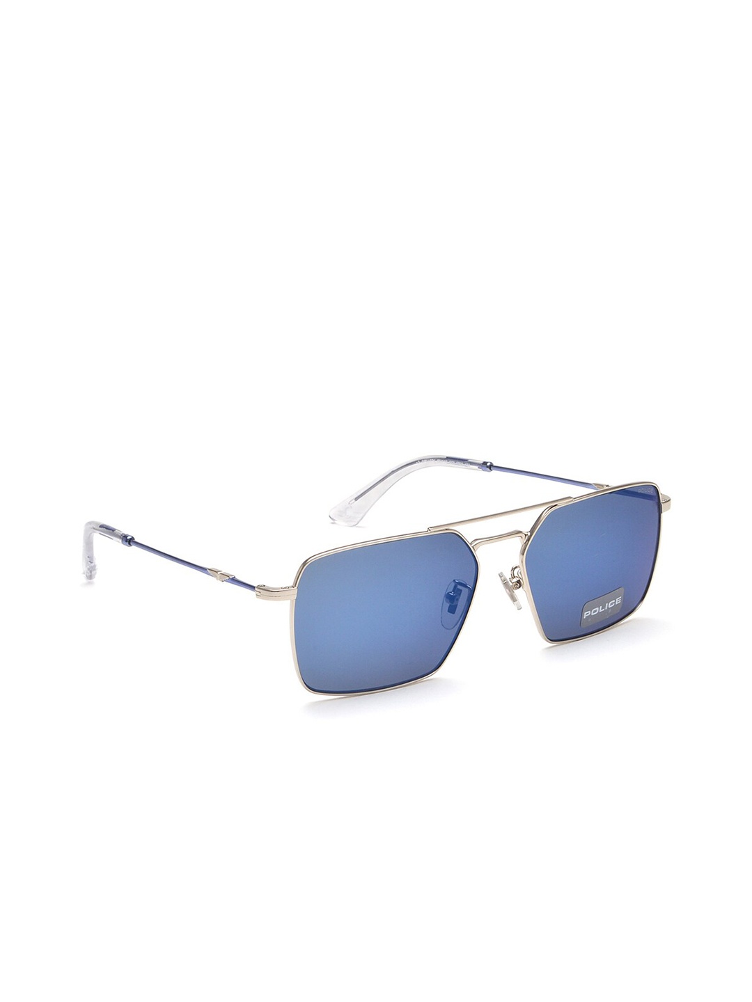 

Police Men Square Sunglasses with UV Protected Lens SPLL07K59579BSG, Blue