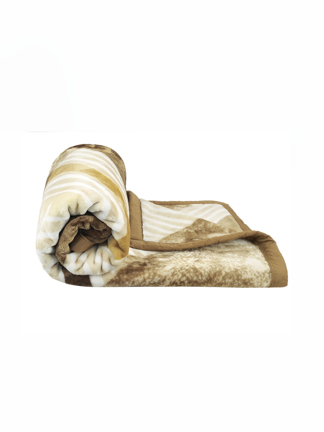 

bsb home Yellow & Beige Heavy Winter 500 GSM Single Bed Blanket
