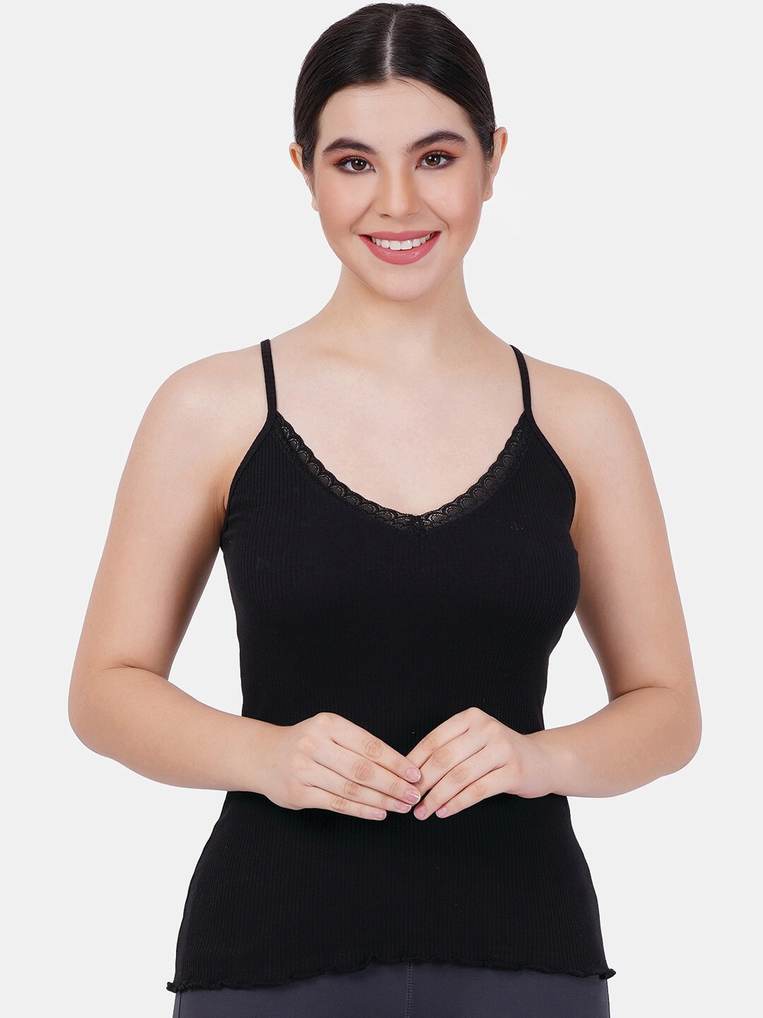 

Reveira Non-Padded Slim-Fit Camisole, Black