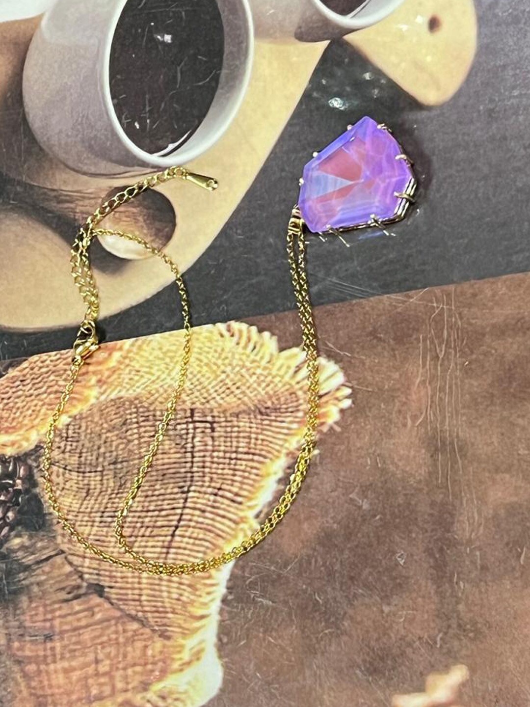 

Krelin Gold-Plated Stone-Studded Necklace, Purple