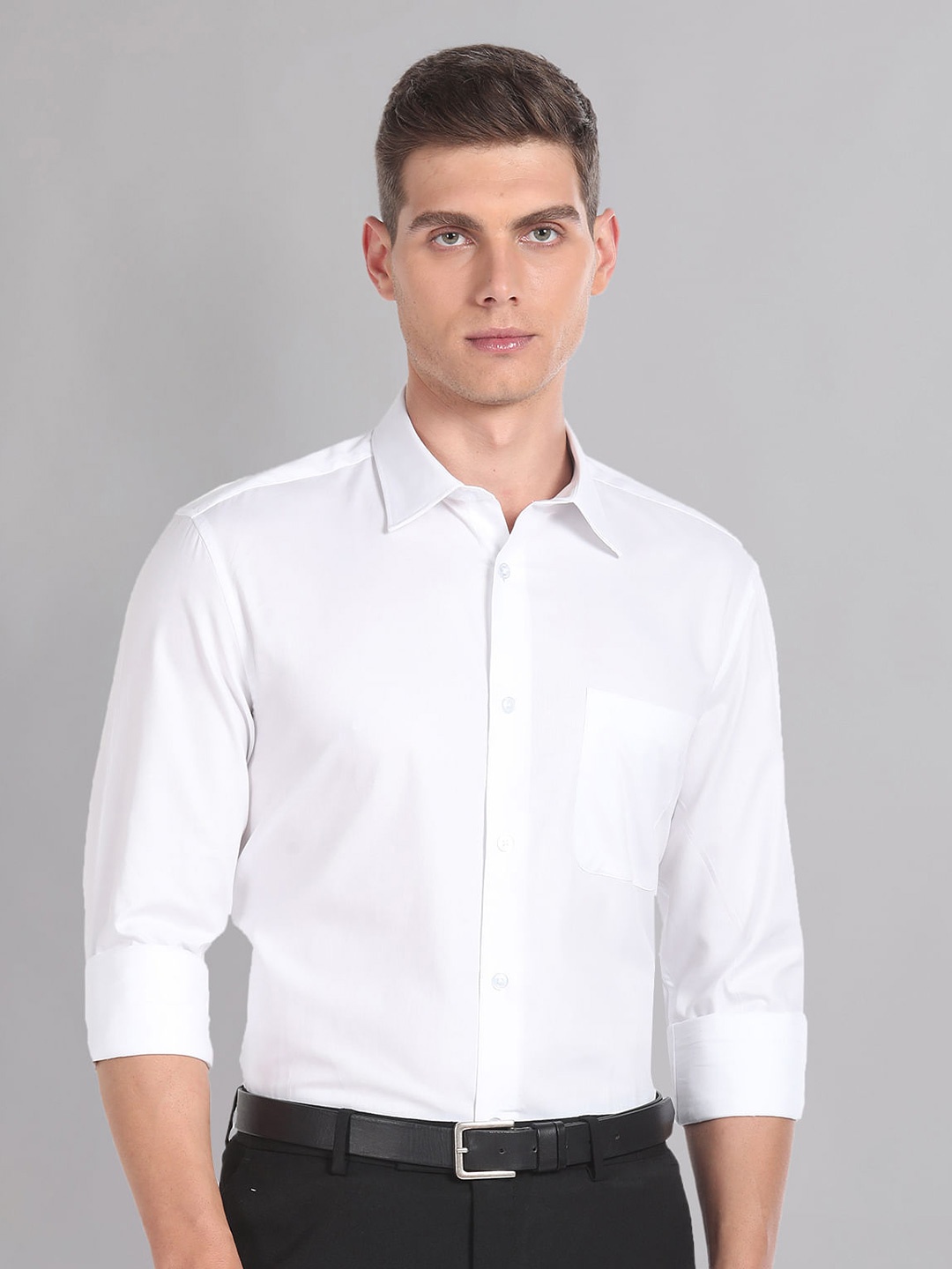 

AD By Arvind Dobby Regular Fit Formal Shirt, White