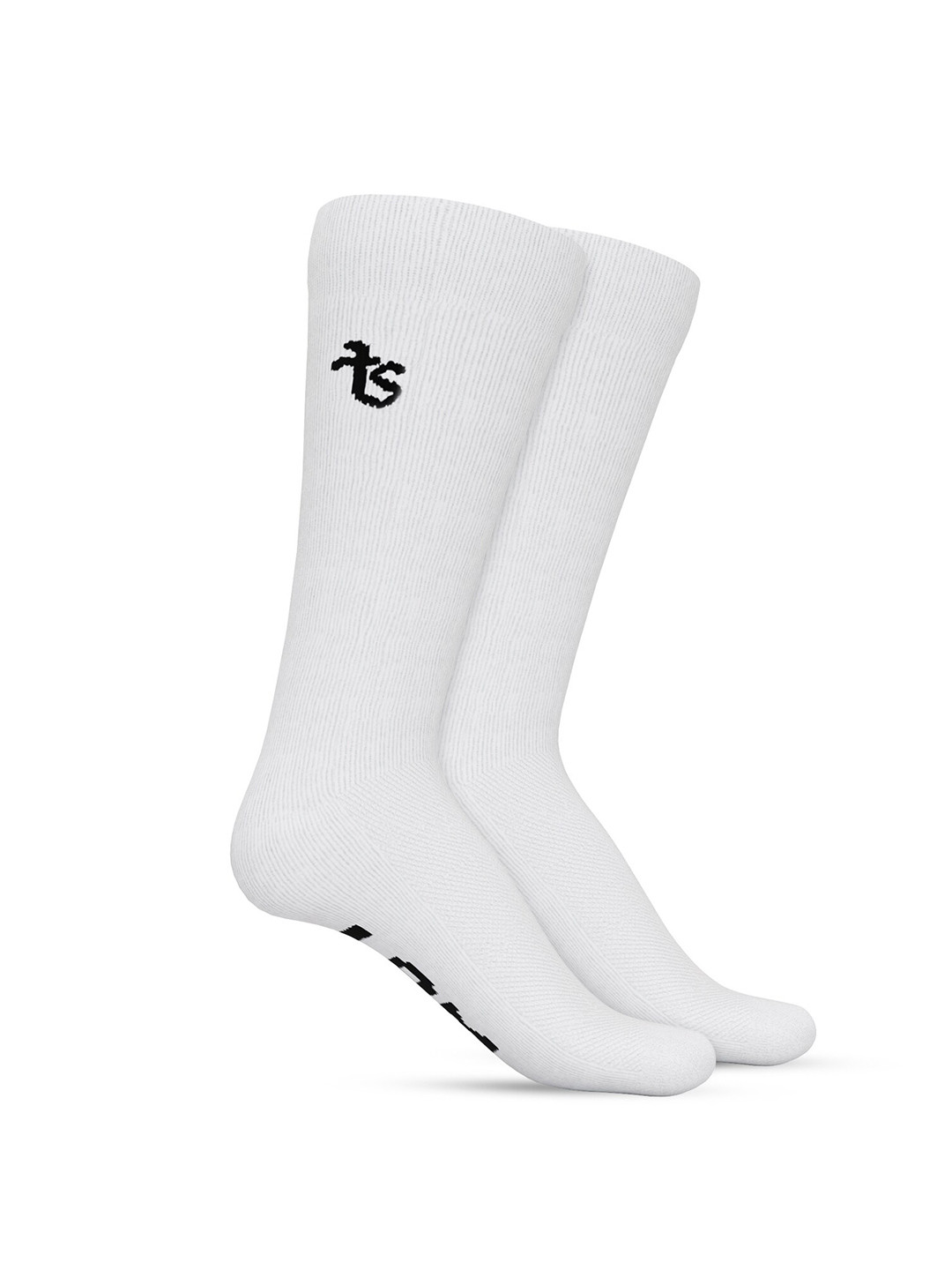 

TalkingSox Pack of 2 Knee-Length Soft Crew Socks, White