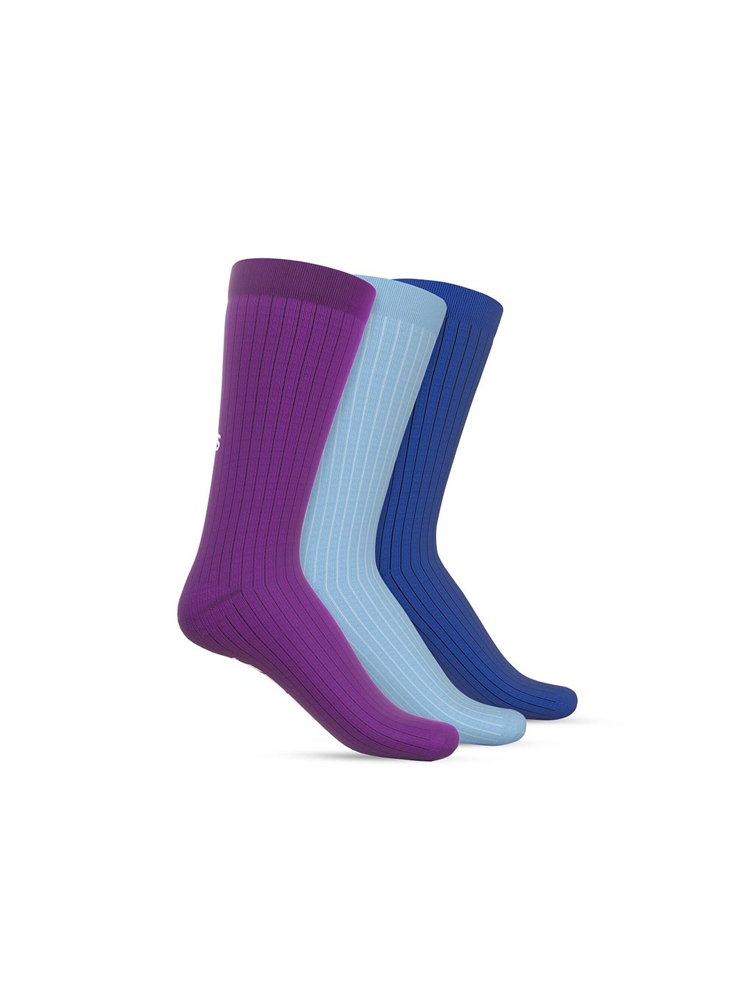 

TalkingSox Set of 3 Calf-Length Odour-Resistant Socks, Purple