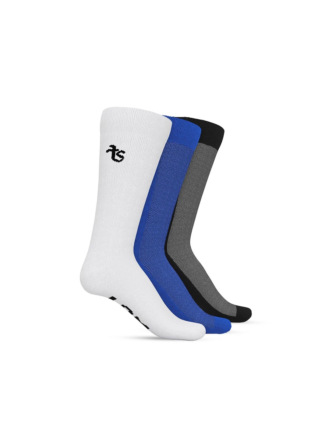 

TalkingSox Set Of 3 Calf Length Socks, White