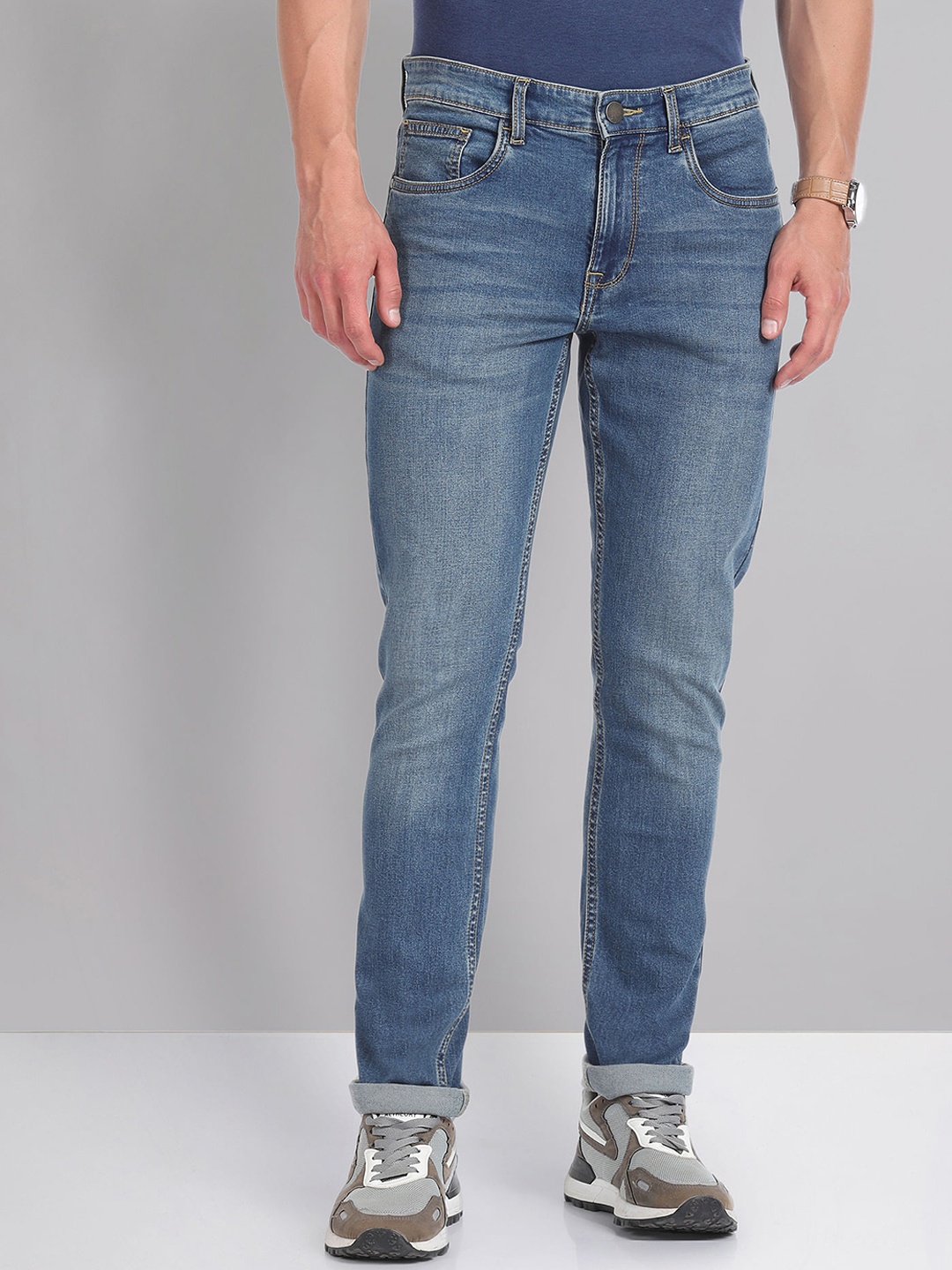 

AD By Arvind Mid Rise Skinny Fit Jeans, Blue