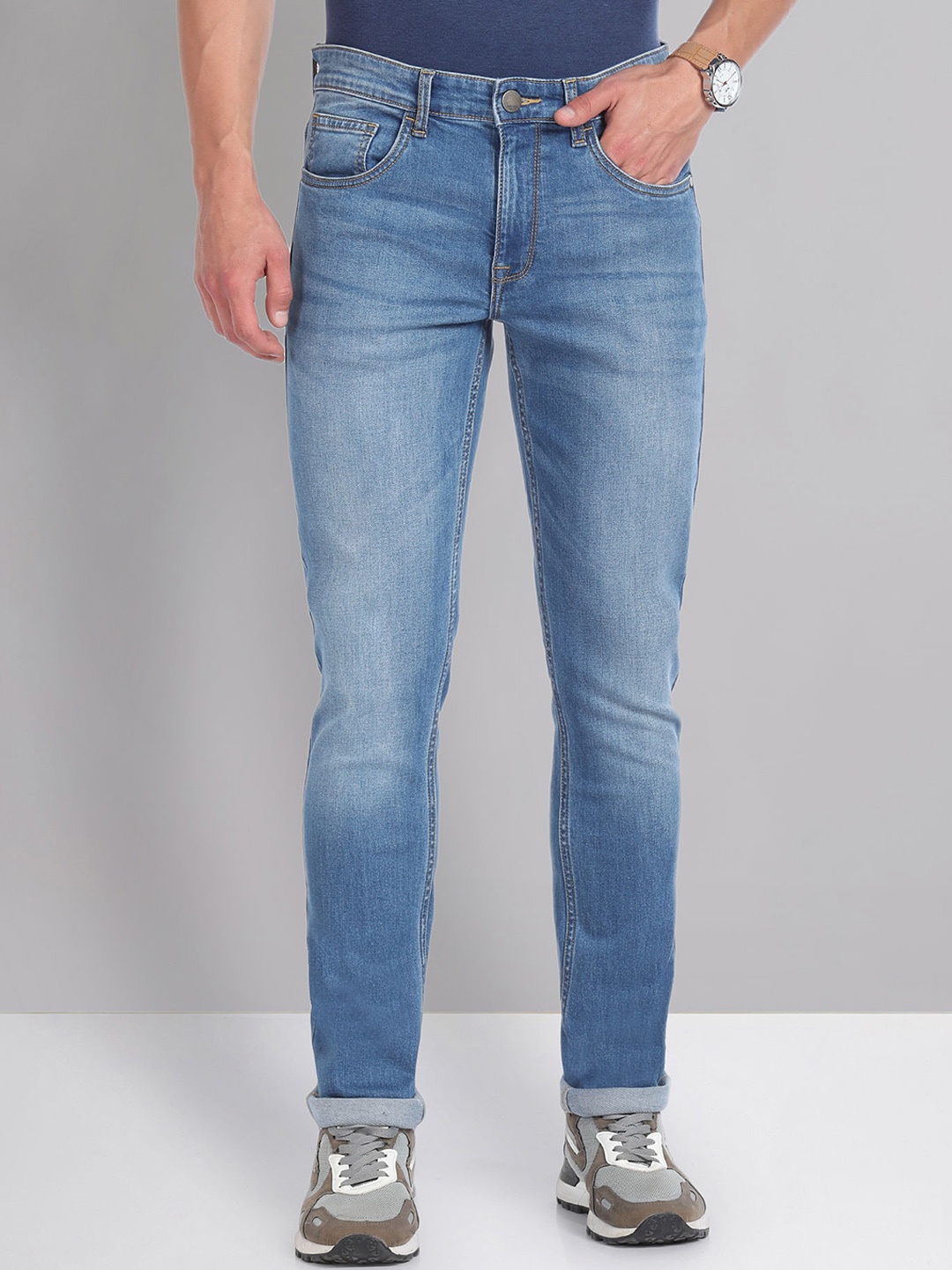 

AD By Arvind Mid Rise Skinny Fit Jeans, Blue