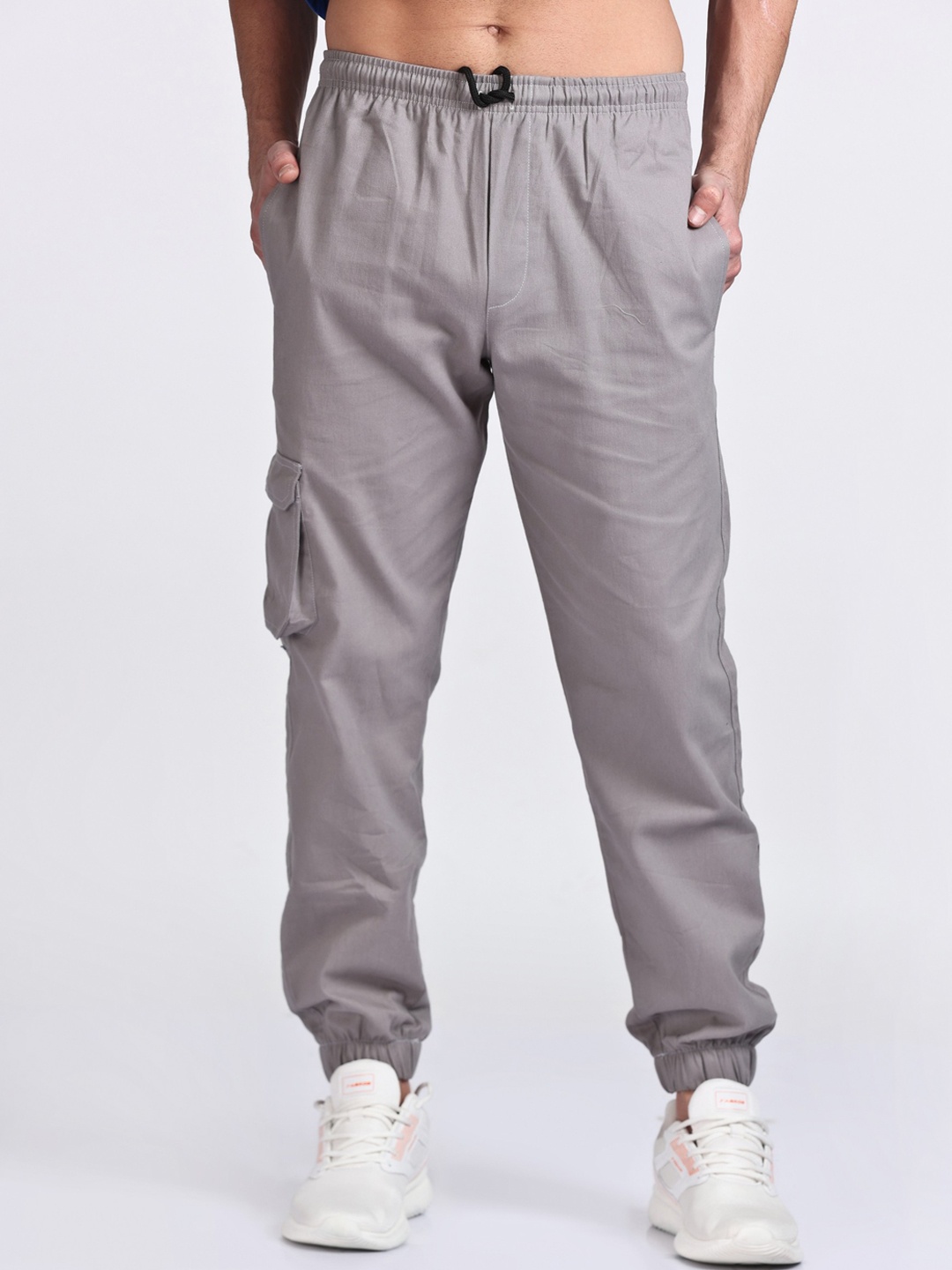 

HILLBERG Men Cargos Cotton Joggers, Grey
