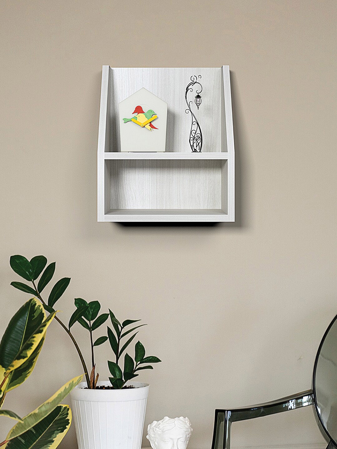 

RANDOM White Wooden Basic Wall Shelf