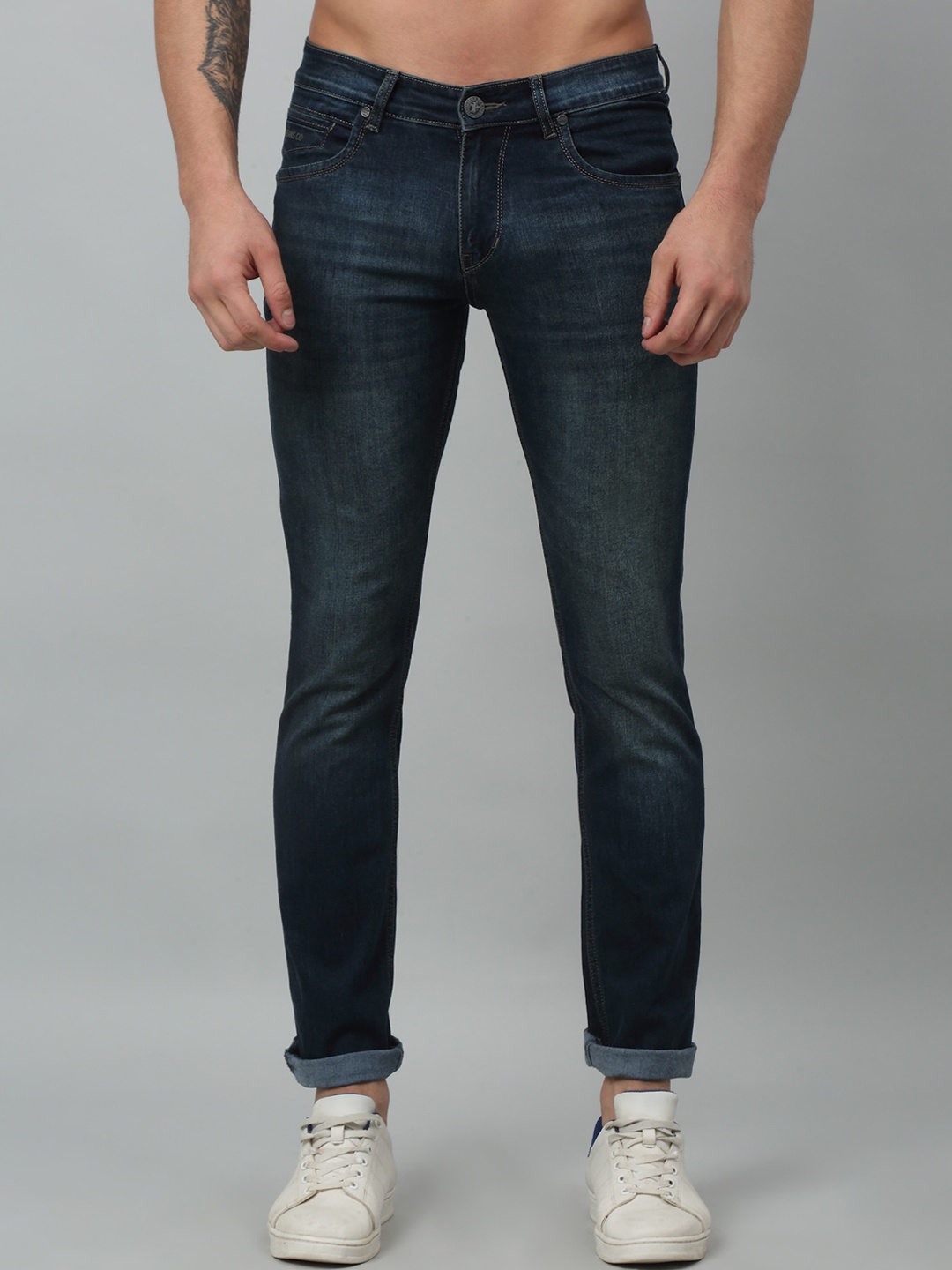 

Cantabil Men Mid-Rise Light Fade Jeans, Blue