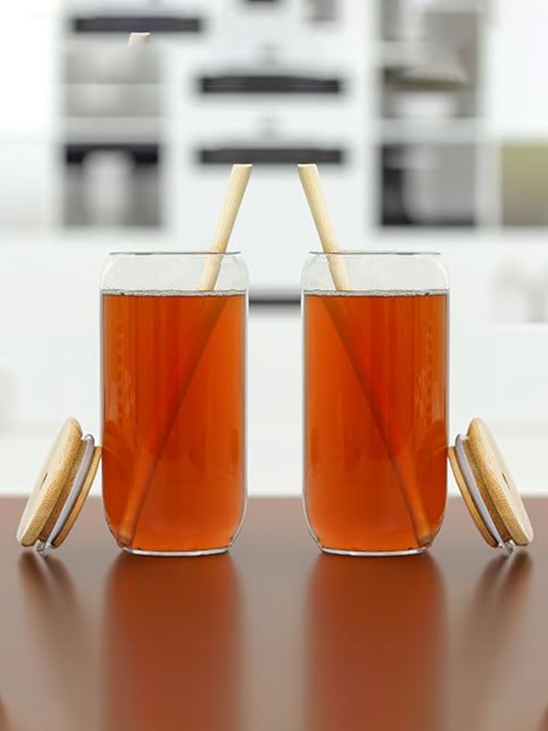 

Femora Transparent 2 Pcs Solid Glass Mugs 500ml