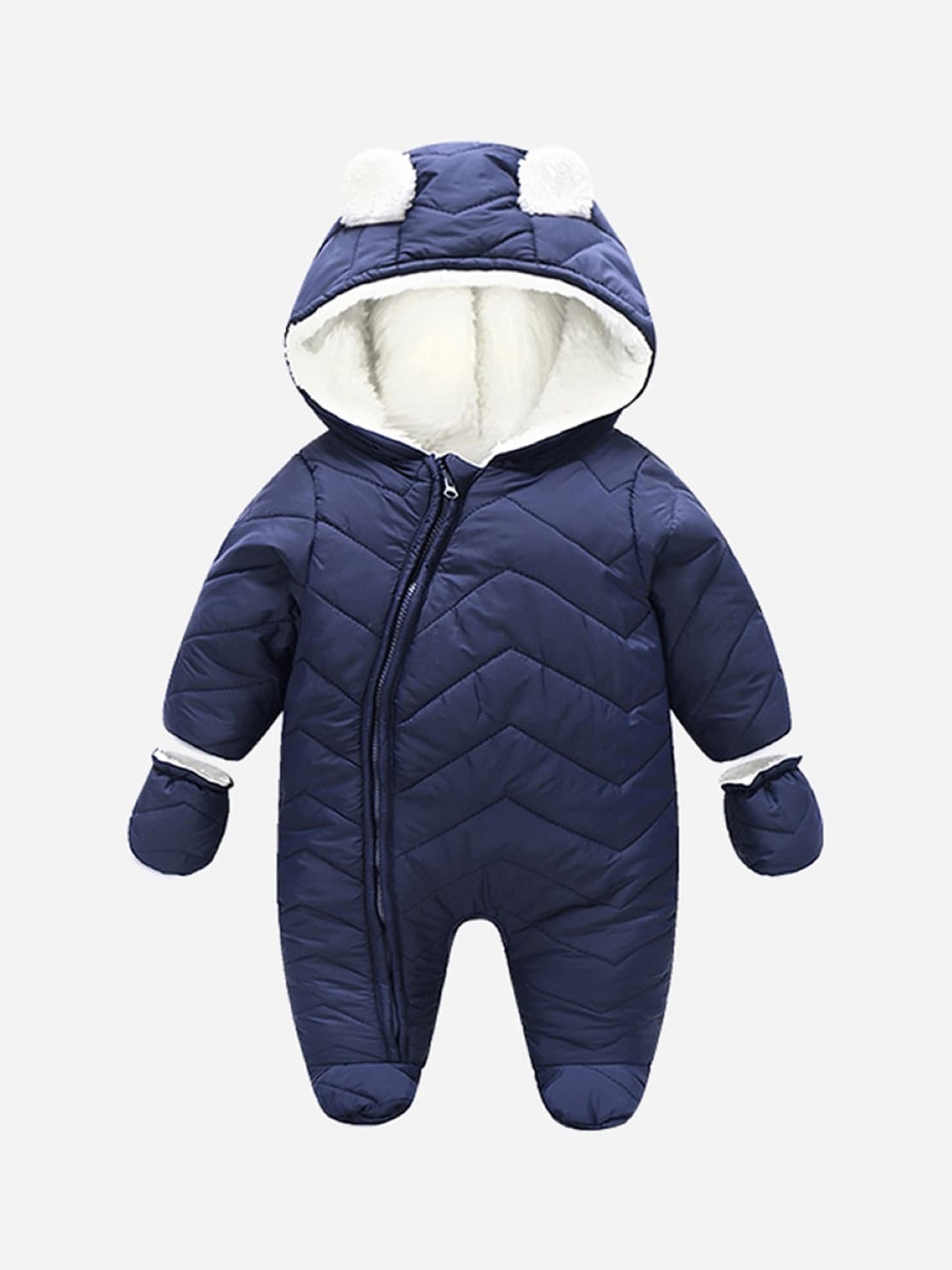 

StyleCast Infants Girls Navy Blue Hooded Sleepsuit