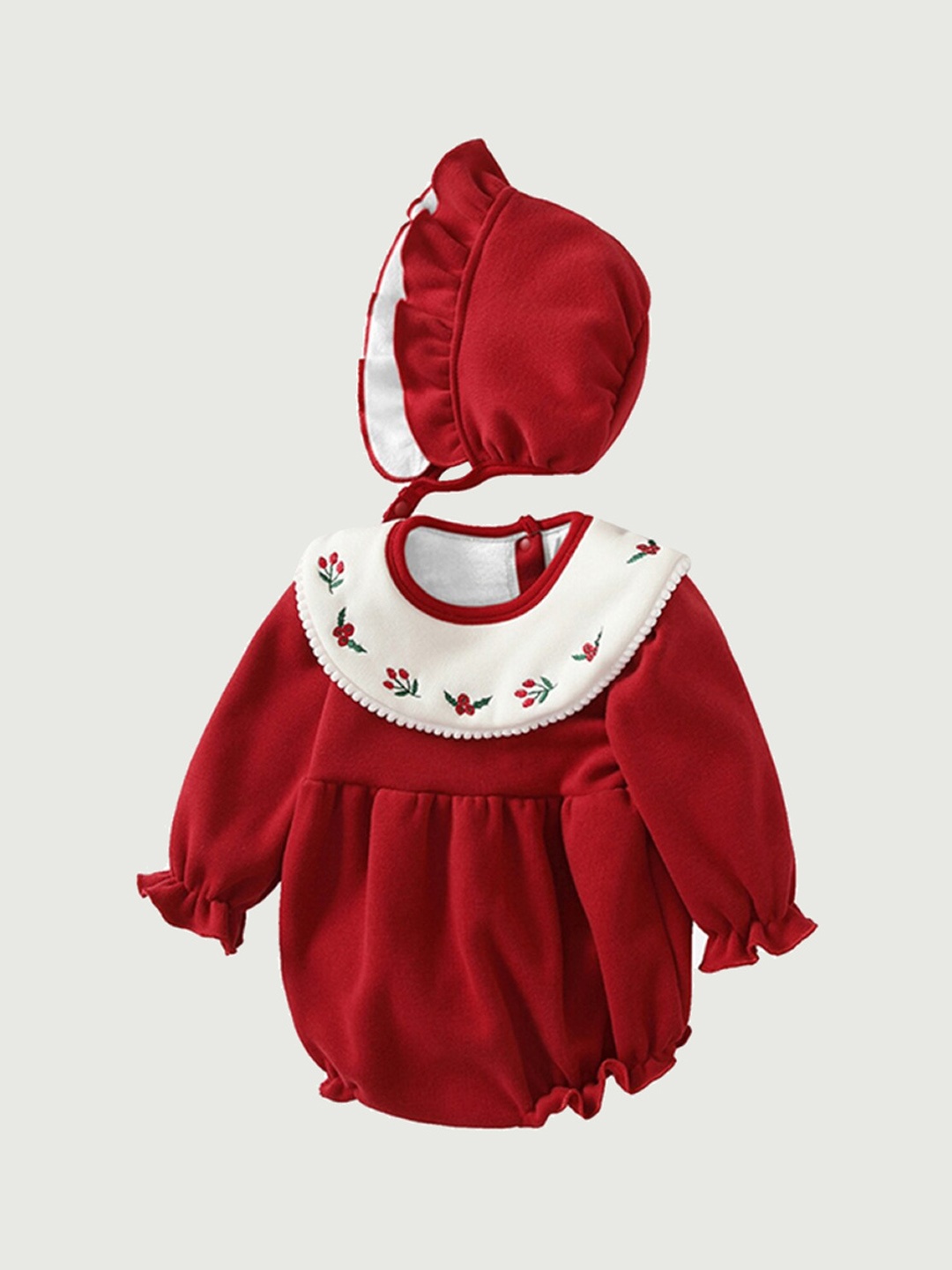 

StyleCast Infant Girls Floral Printed Cotton Bodysuit, Red