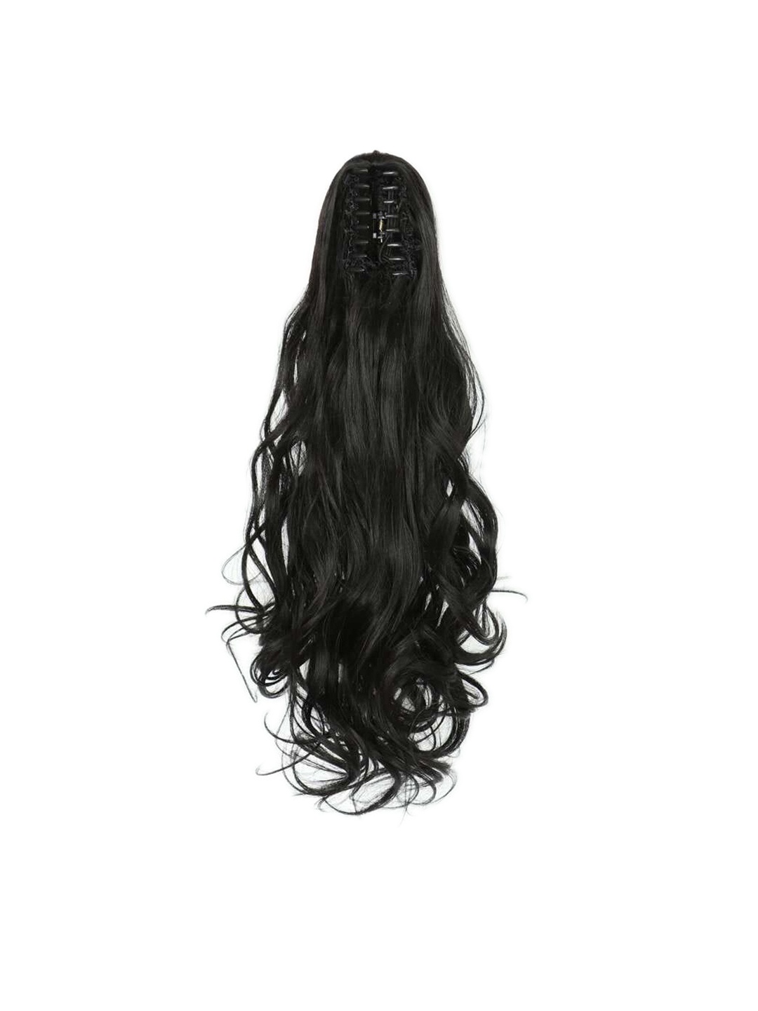 

VAGHBHATT Wavy Synthetic Claw Clip Ponytail Hair Extension 24 inch - Black