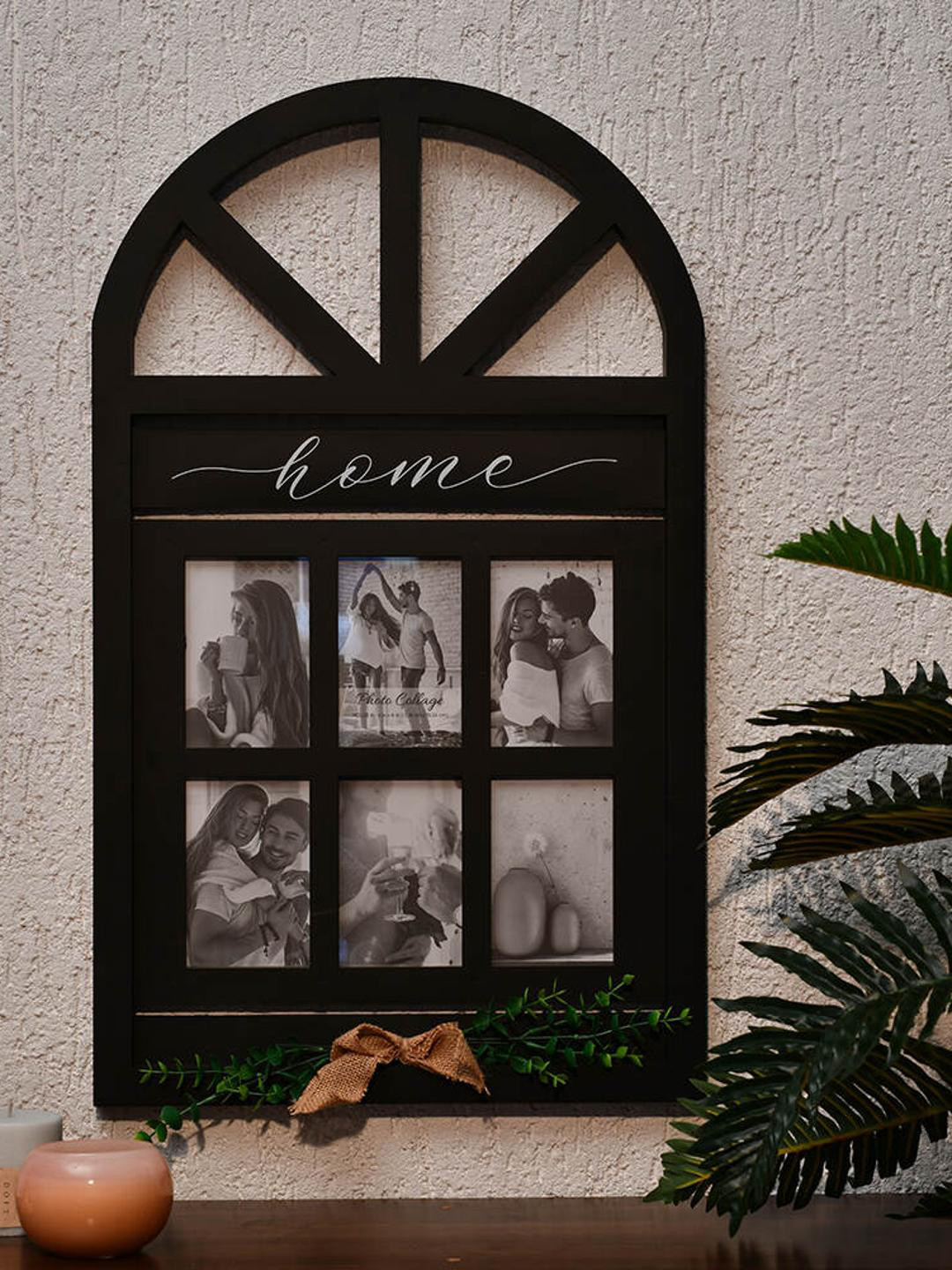 

Athome by Nilkamal Black & White 6 Pieces Collage Grass Colonial Photo Frame