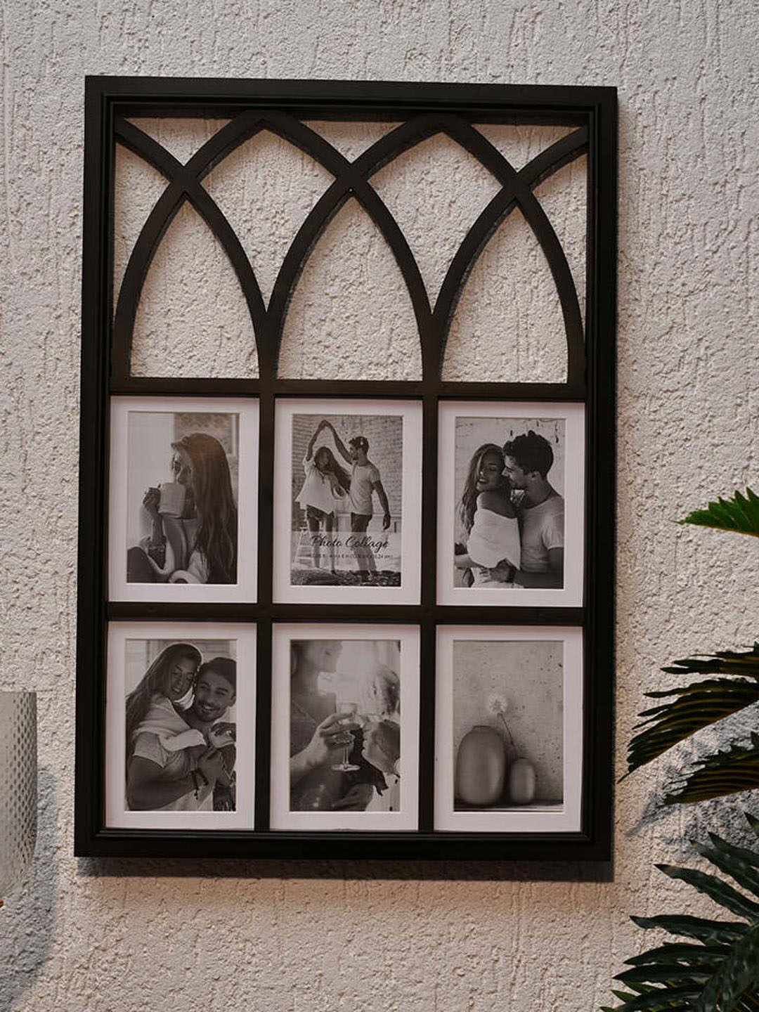 

Athome by Nilkamal Black 6 Pieces Collage Gothic Photo Frame