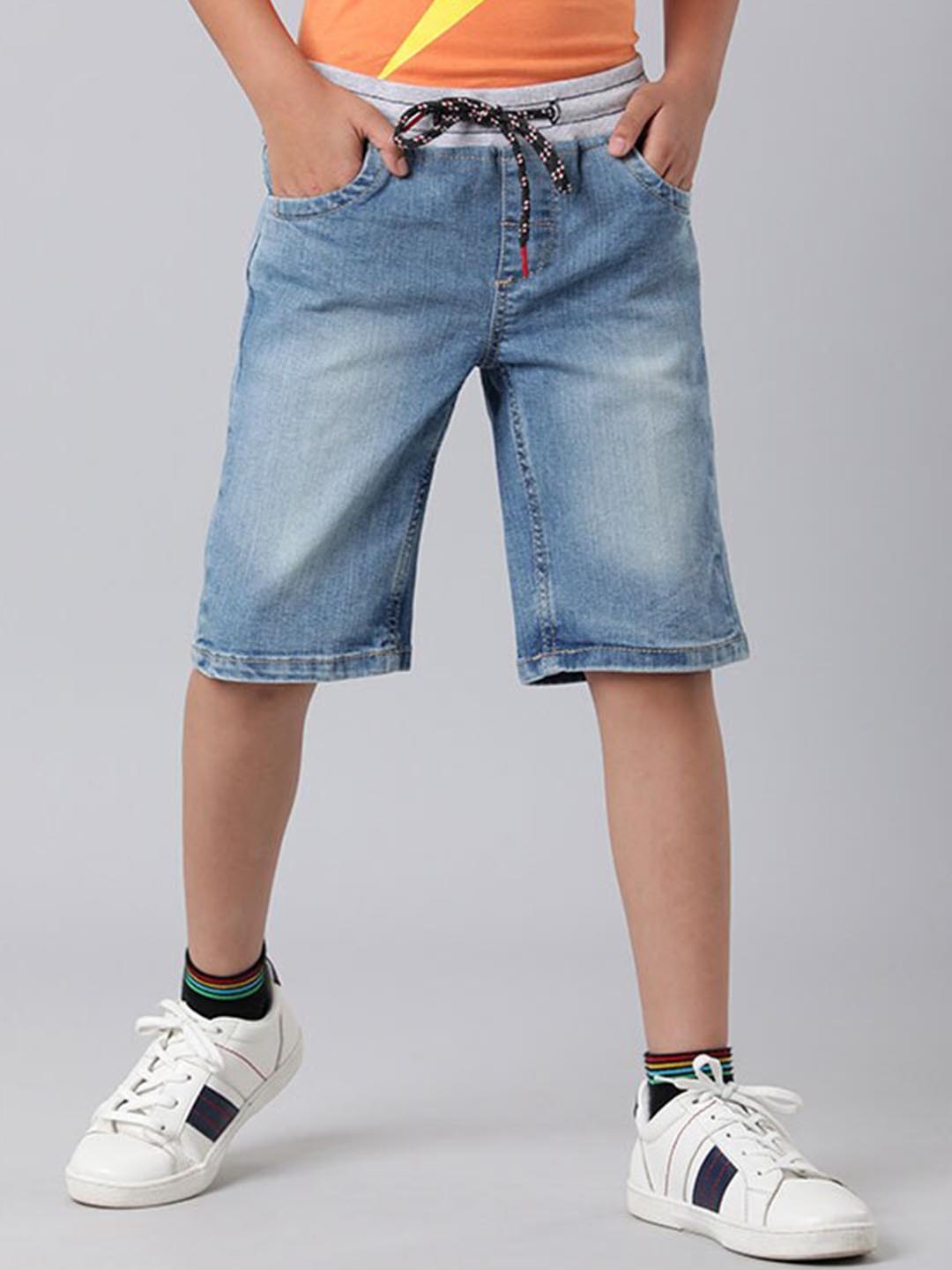 

Indian Terrain Boys Regular Fit Outdoor Denim Shorts, Blue
