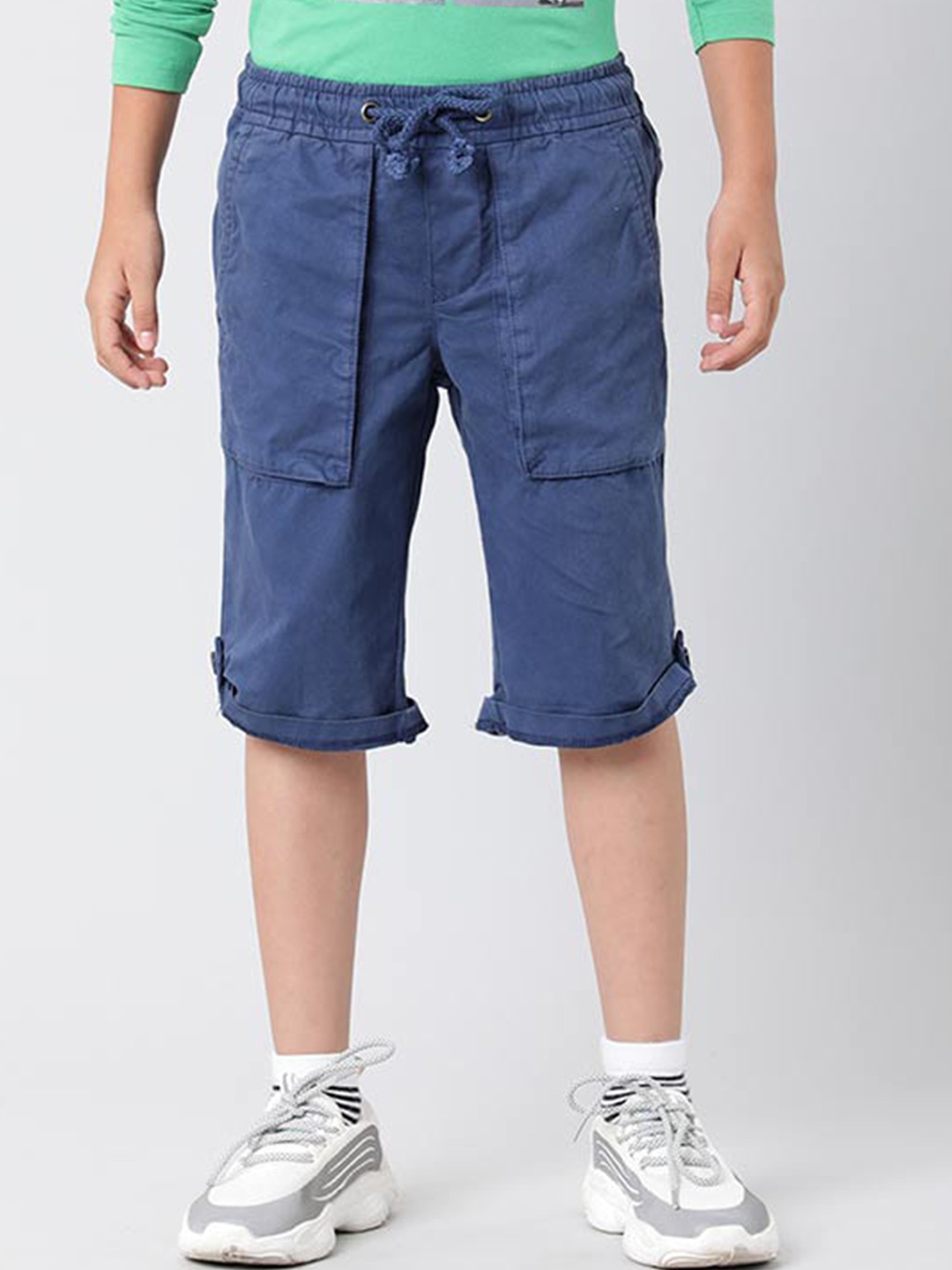 

Indian Terrain Boys Regular Fit Outdoor Shorts, Navy blue