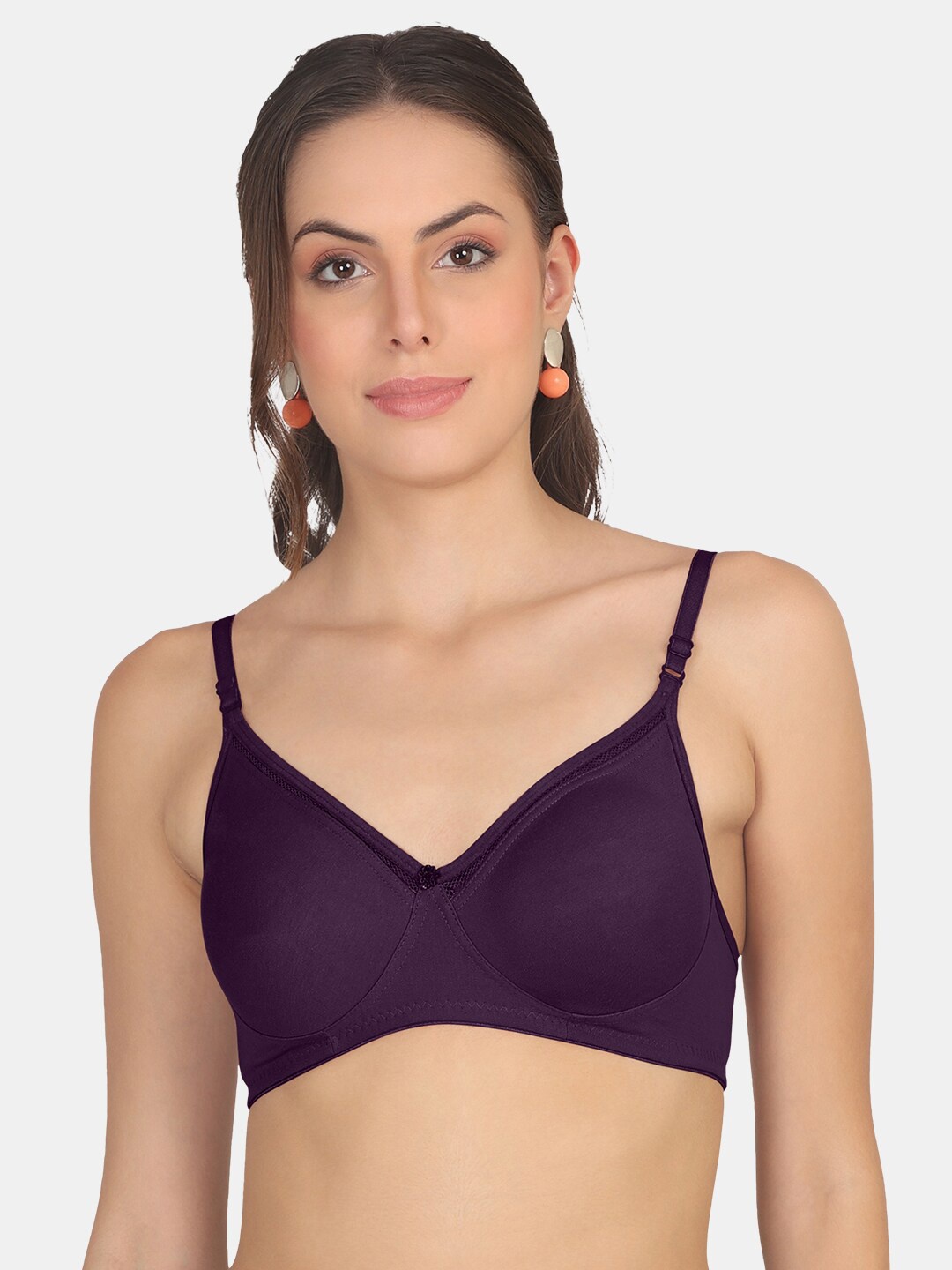 

POOJA RAGENEE Full Coverage Non Padded Everyday Bra With All Day Comfort, Violet