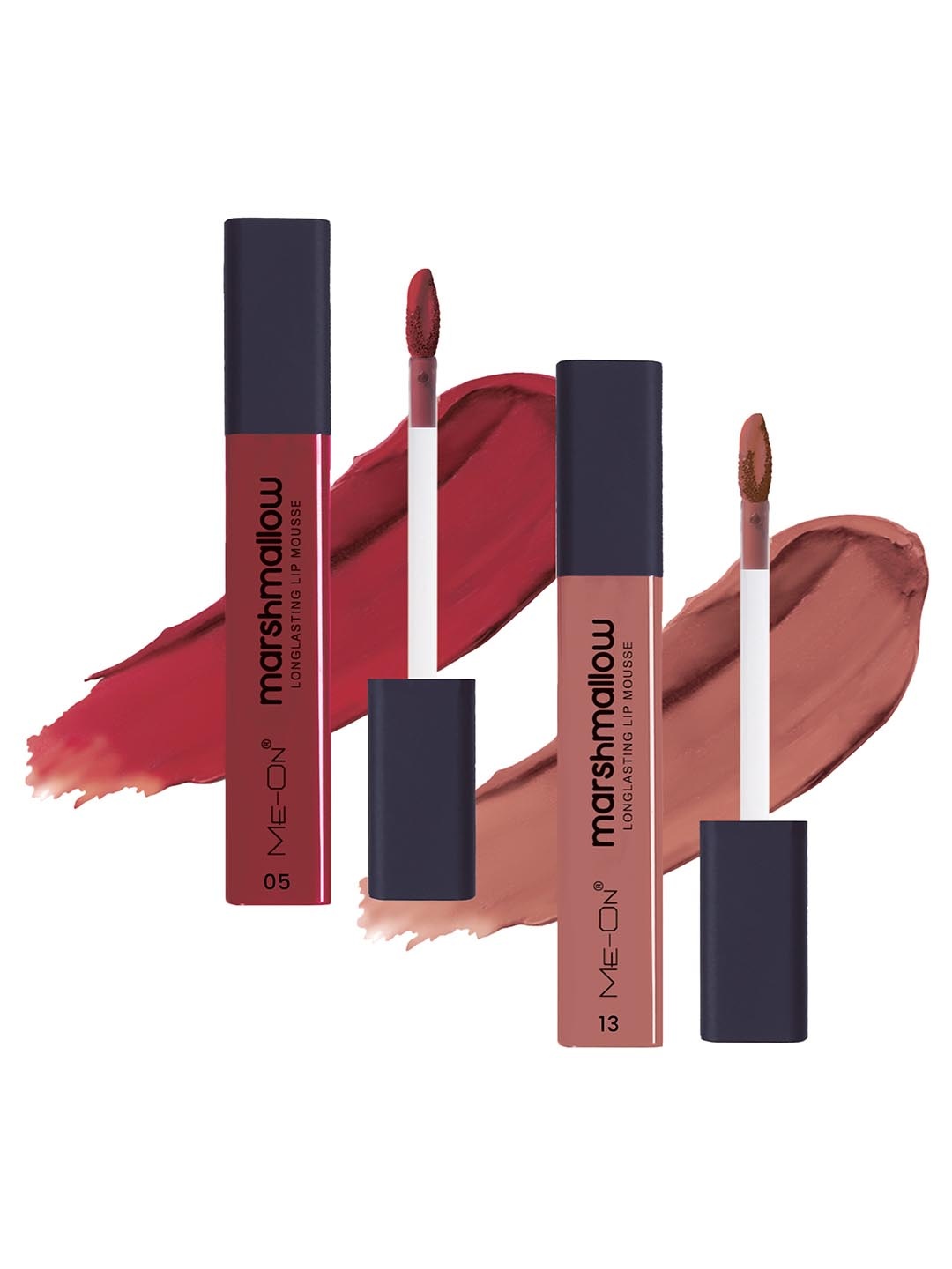 

ME-ON Set Of 2 Marshmallow Long Lasting Lip Mousse-6ml Each - Sherbet 05-Nude Nuance 13