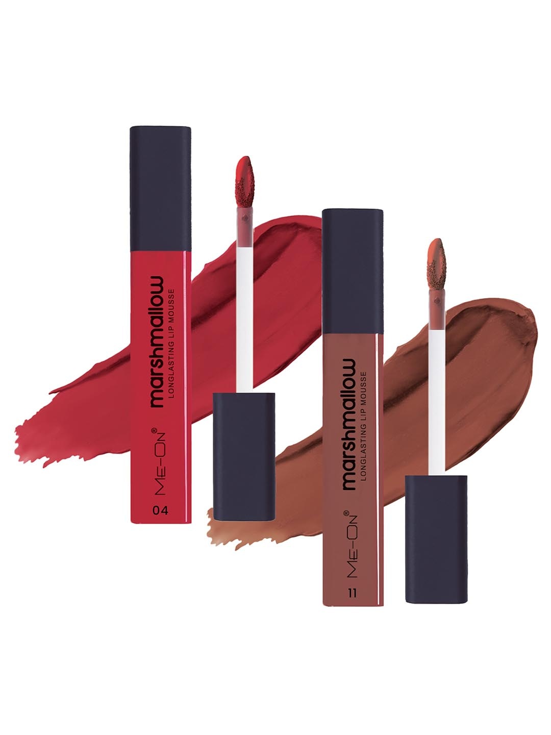 

ME-ON Set Of 2 Marshmallow Long Lasting Lip Mousse -6ml Each - Shades 4 & 11, Pink