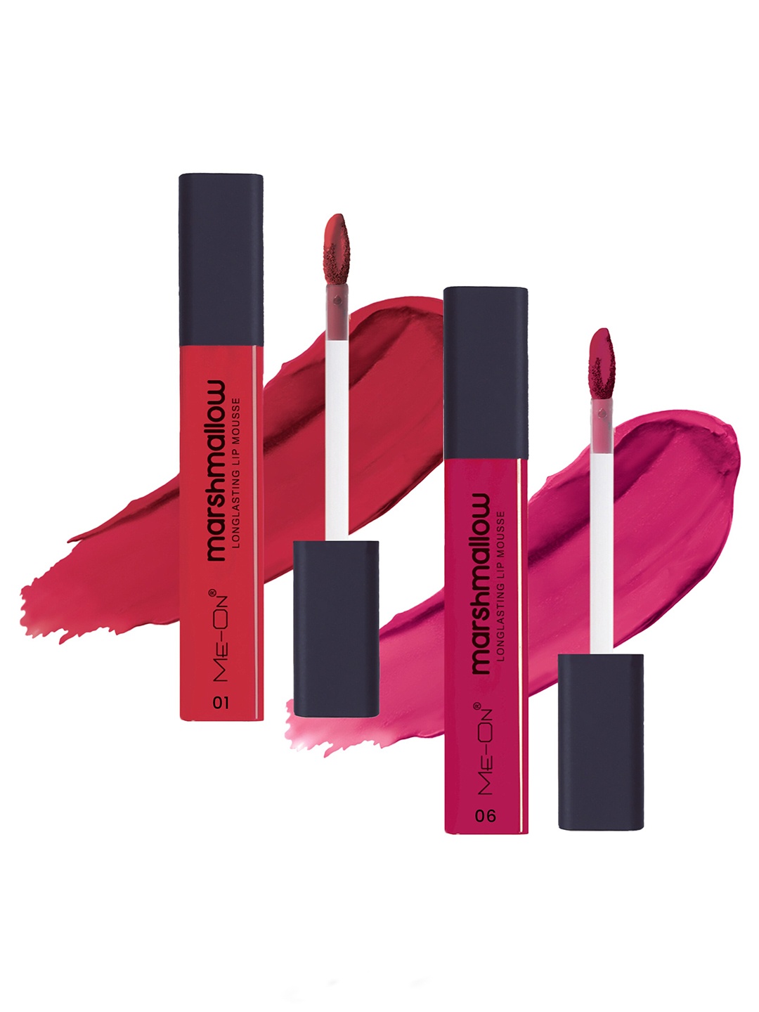 

ME-ON Marshmallow 2Pcs Long Lasting Lip Mousse - 6ml Each- 01 & Fuchsia, Multi