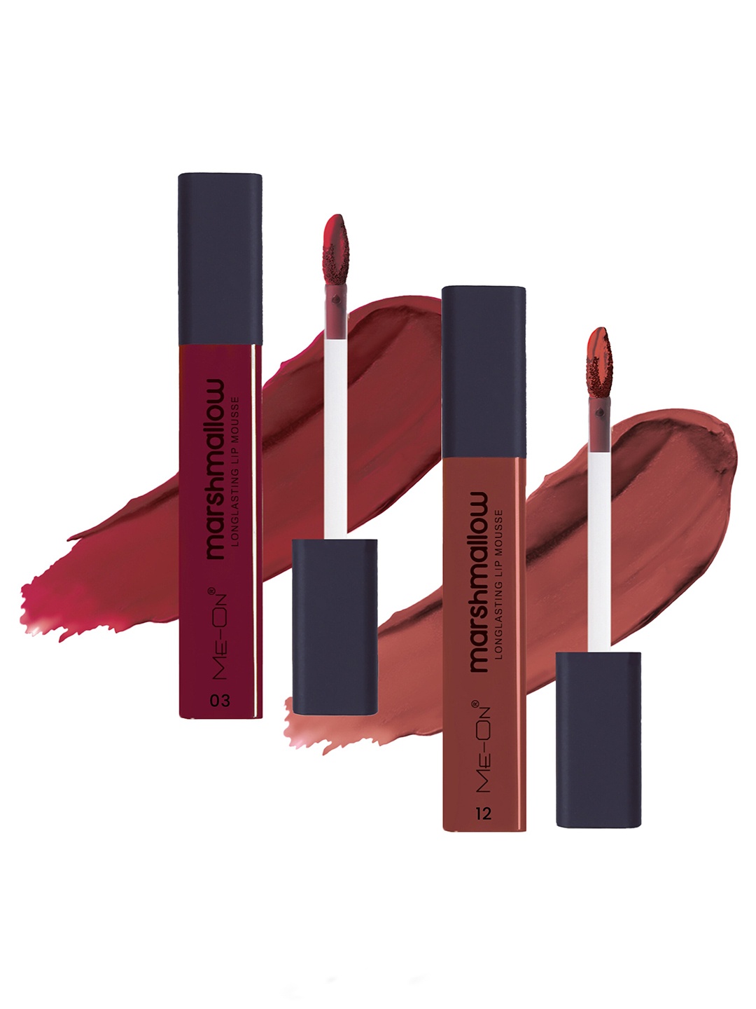 

ME-ON Marshmallow 2Pcs Long Lasting Lip Mousse - 6ml Each- Indian Maroon & Espresso, Multi