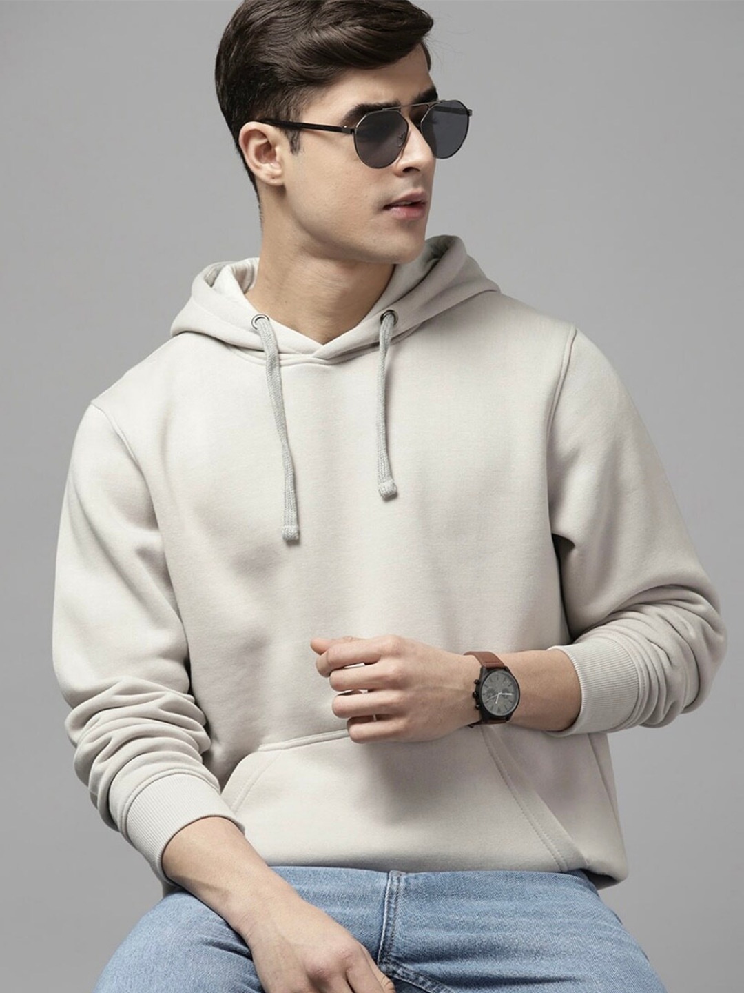 

The Roadster Lifestyle Co. Hooded Pullover Sweatshirt, Beige