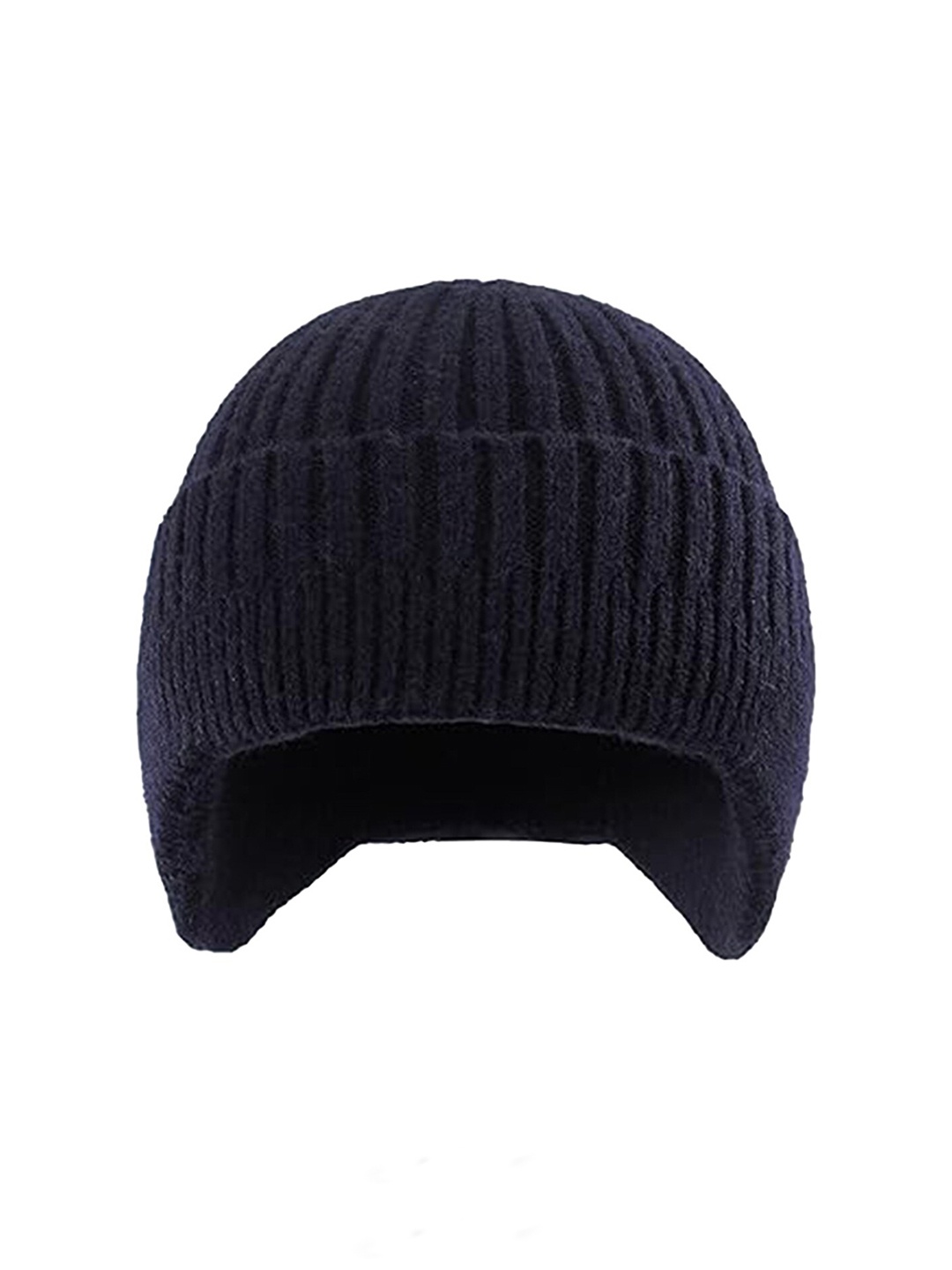 

Gajraj Unisex Self Design Woollen Beanie, Navy blue