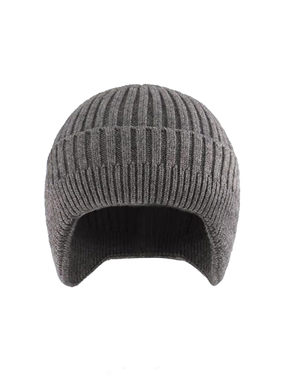 

Gajraj Unisex Self Design Woollen Beanie, Grey