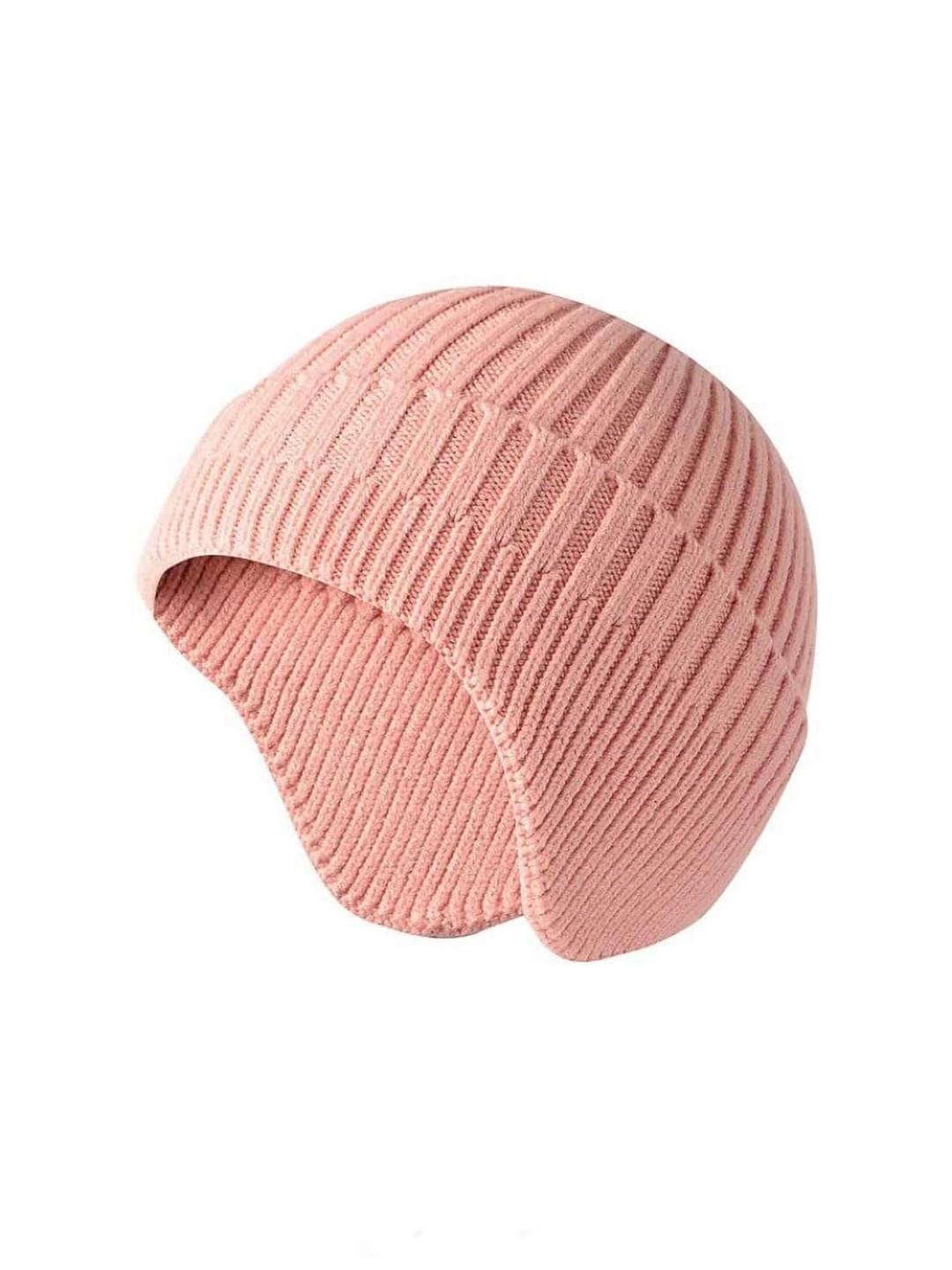 

Gajraj Unisex Woolen Knitted Earflap Cap, Pink