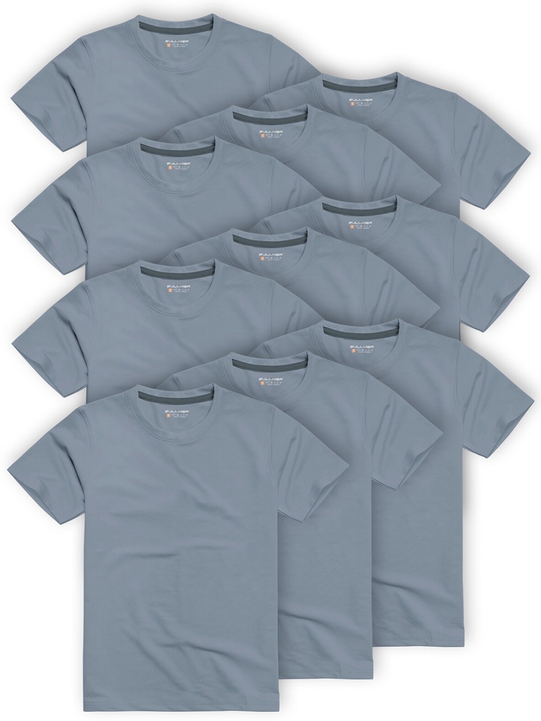 

BULLMER Pack Of 10 Short sleeves Cotton T-shirt, Grey