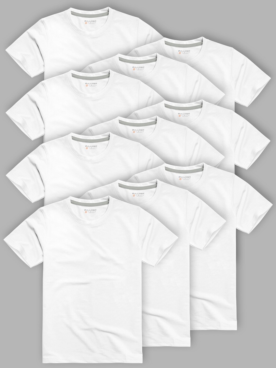 

BULLMER Pack Of 10 Short sleeves Cotton T-shirt, White