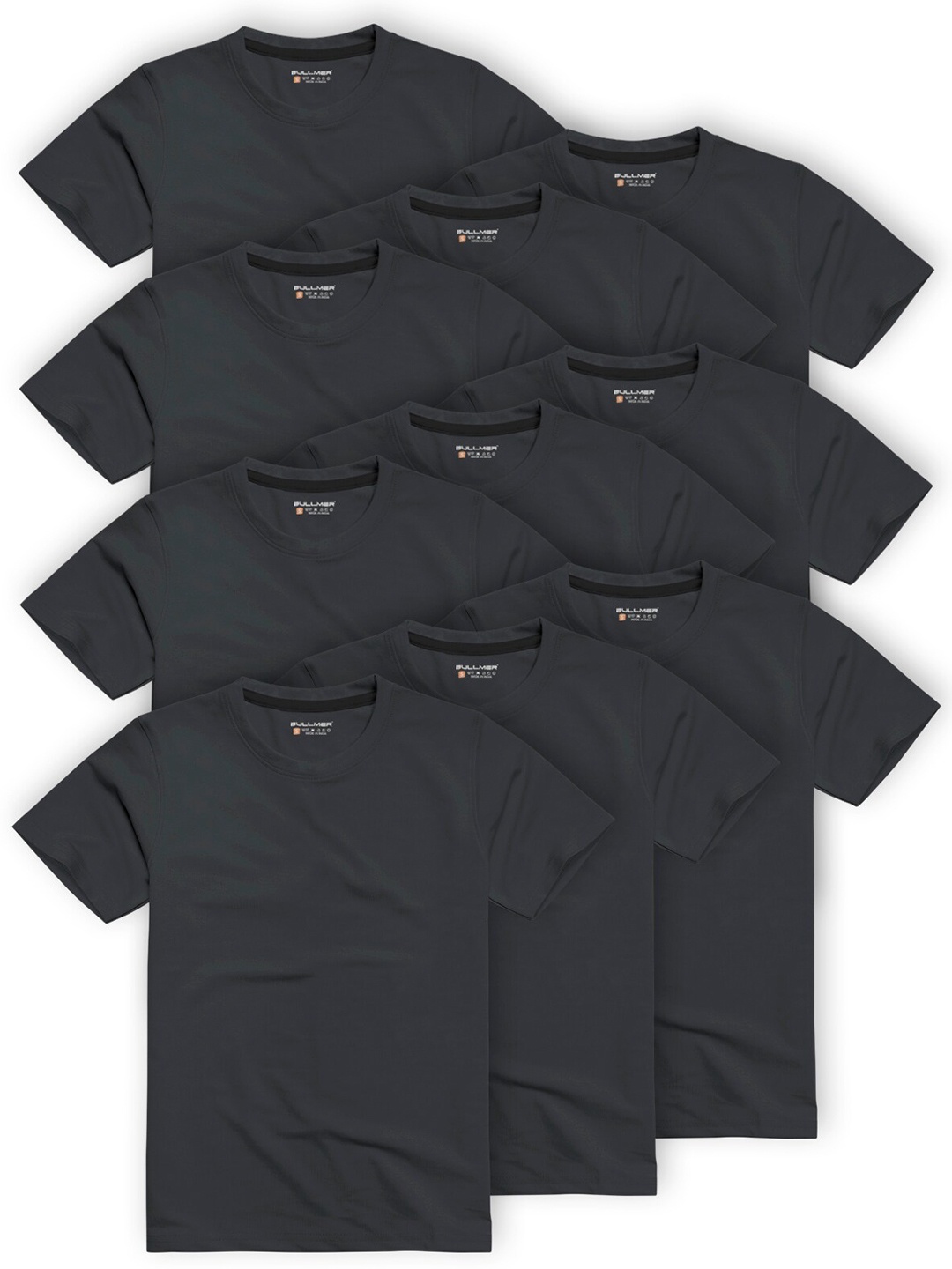 

BULLMER Pack Of 10 Short sleeves Cotton T-shirt, Grey