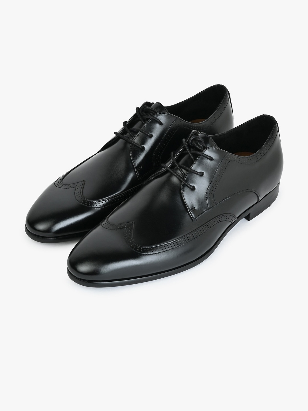 

ALDO Men DUMOND Perforated Leather Formal Derbys, Black
