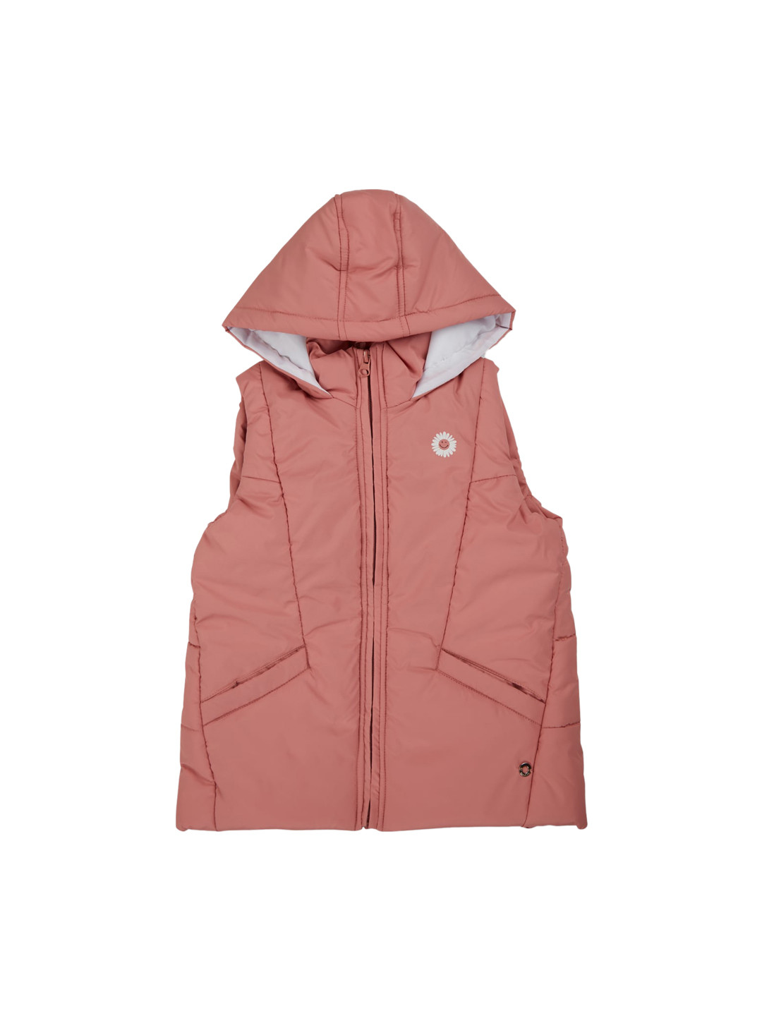 

Gini and Jony Girls Sleeveless Hooded Padded Jacket, Pink