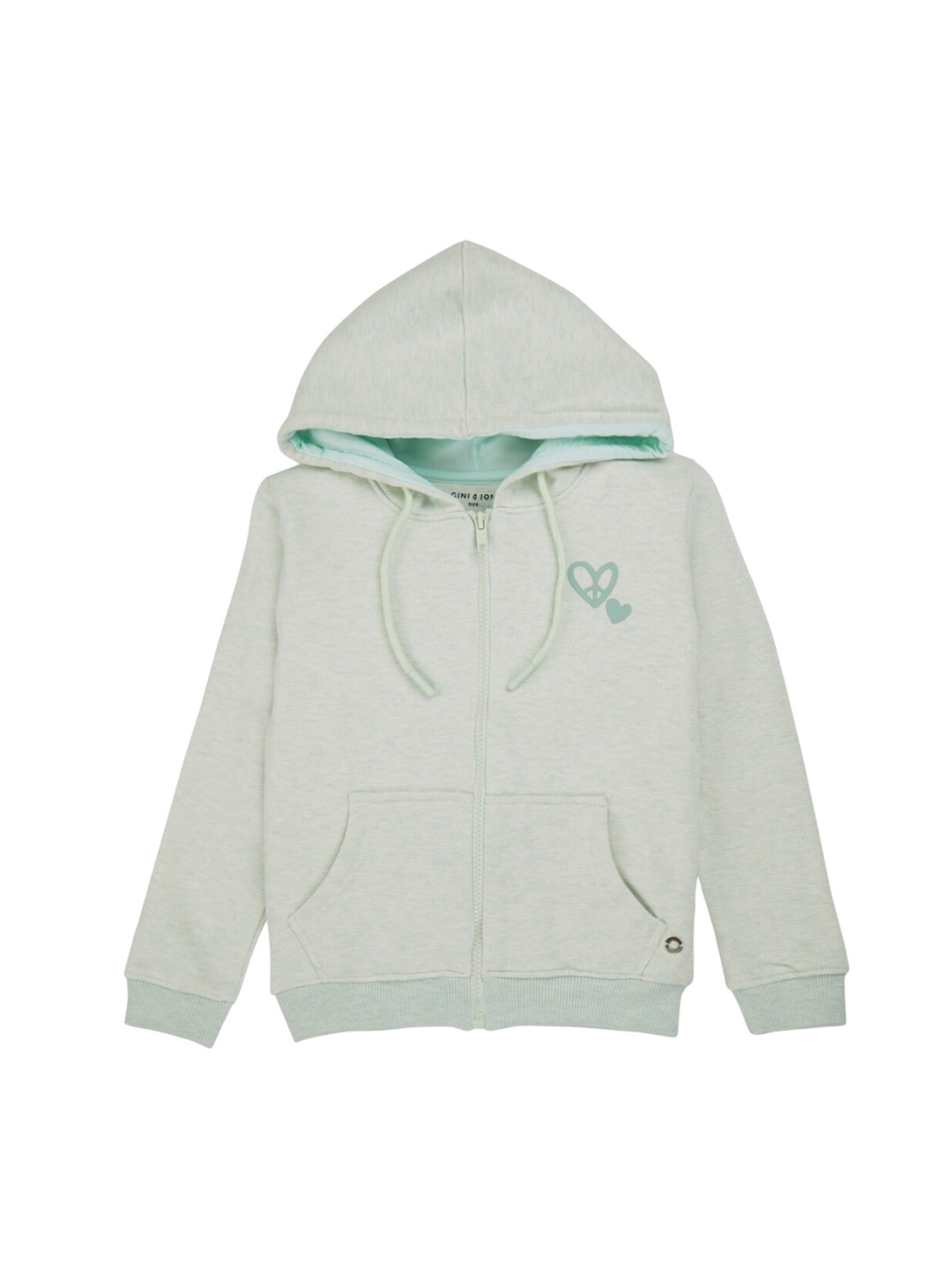 

Gini and Jony Girls Hooded Open Front Jacket, Green