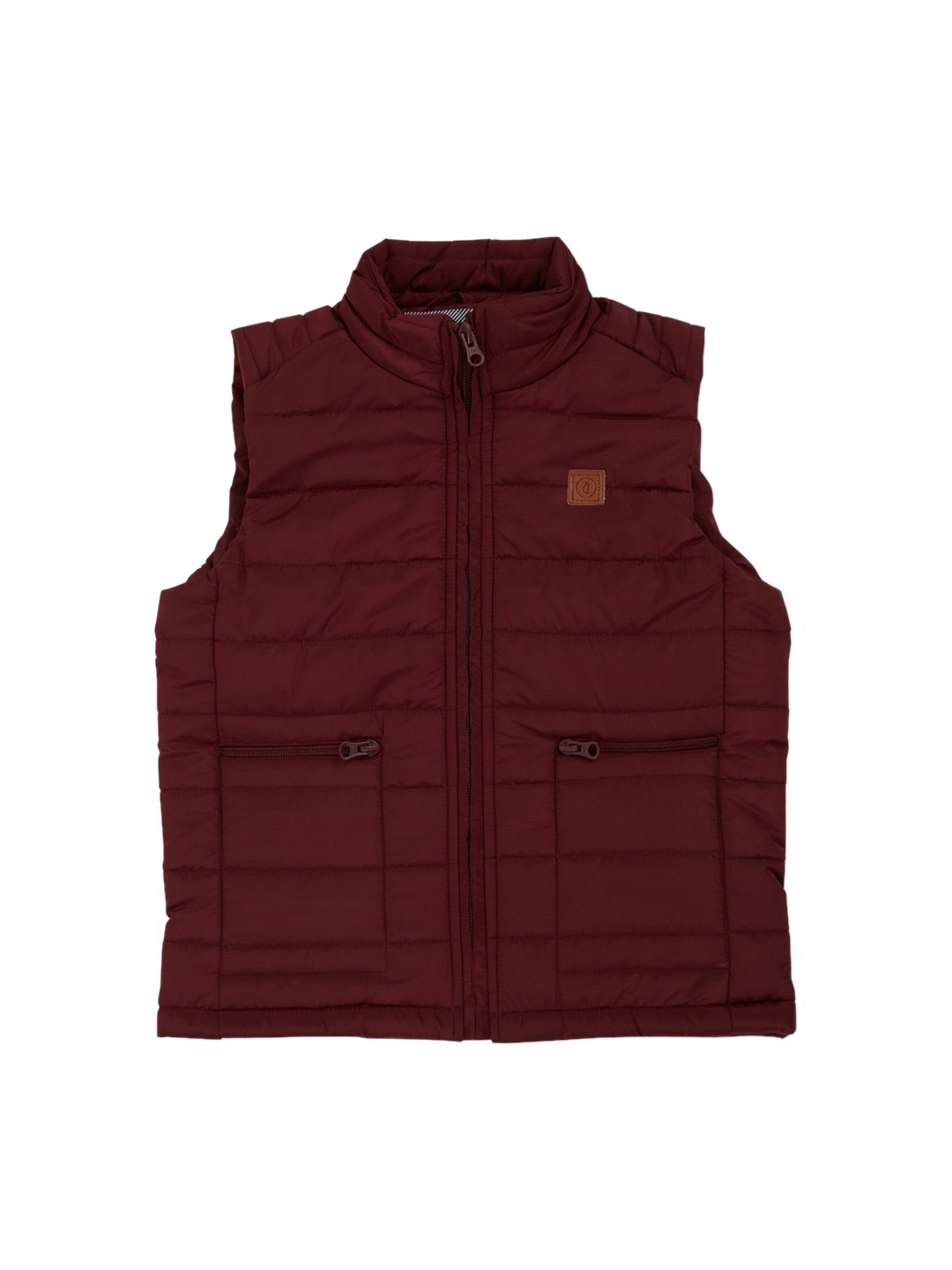 

Gini and Jony Boys Mock Collar Puffer Jacket, Maroon