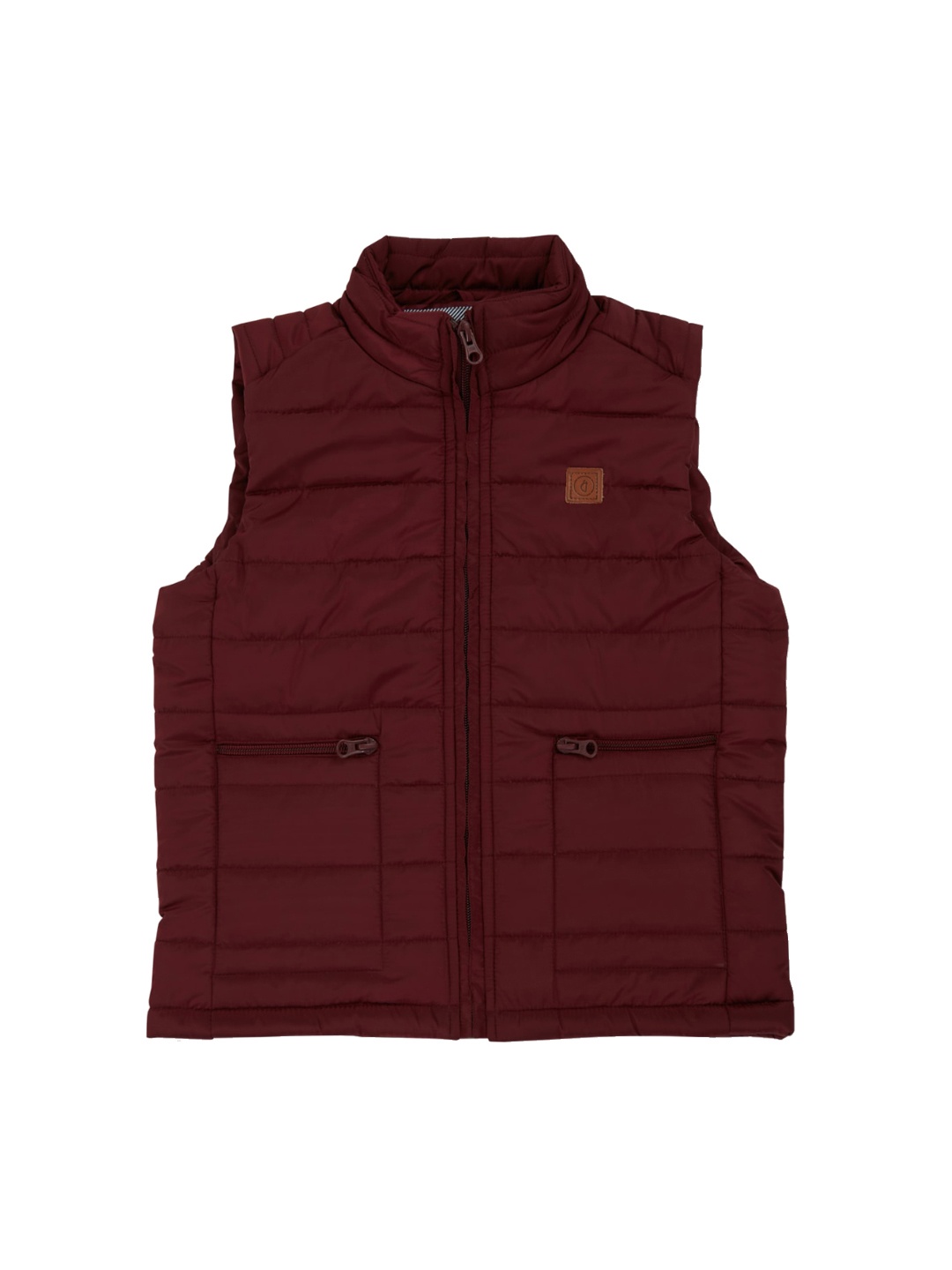 

Gini and Jony Boys Mock Collar Puffer Jacket, Maroon