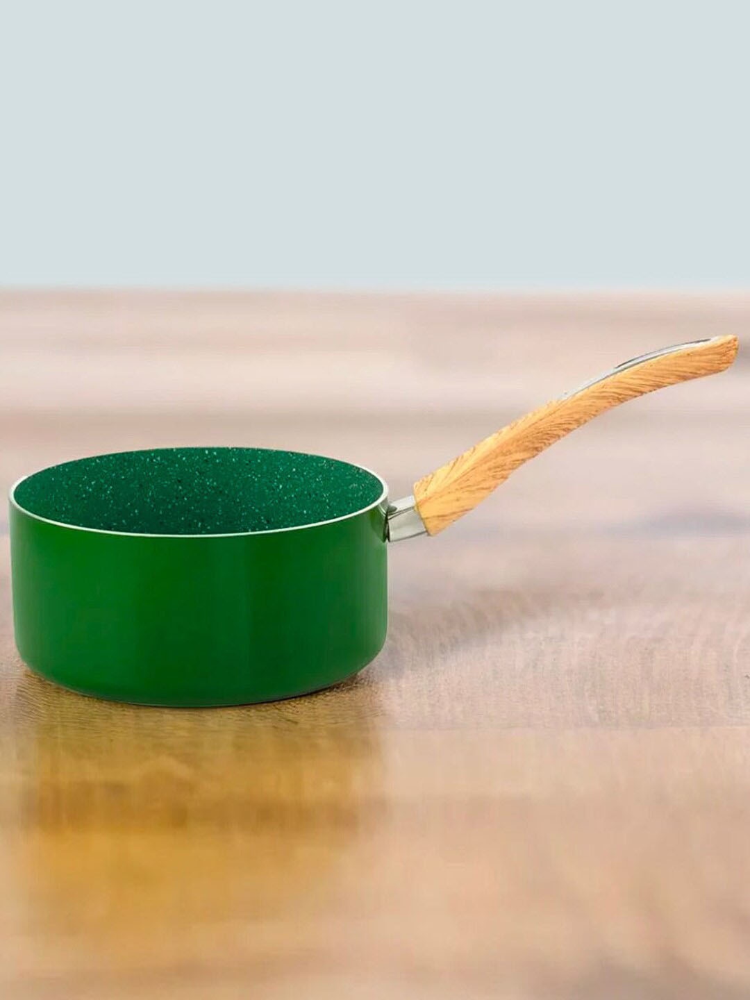 

Athome by Nilkamal Green & Beige Aluminium Sauce Pan