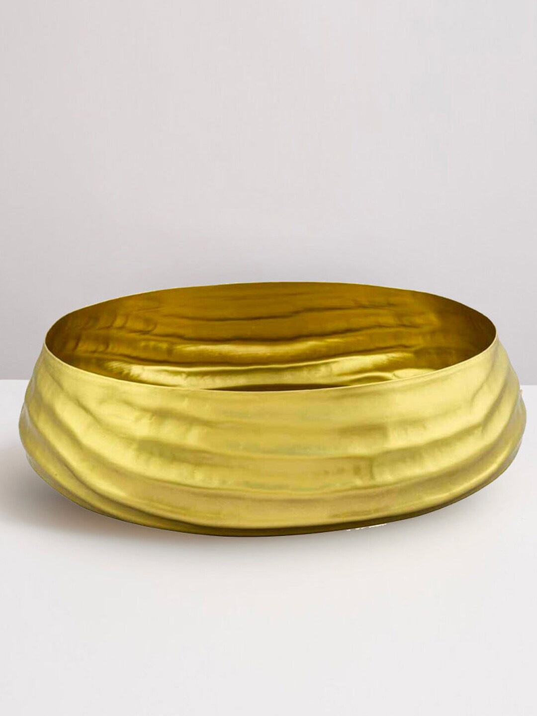 

Athome by Nilkamal Metal Decorative Urli Bowl, Gold